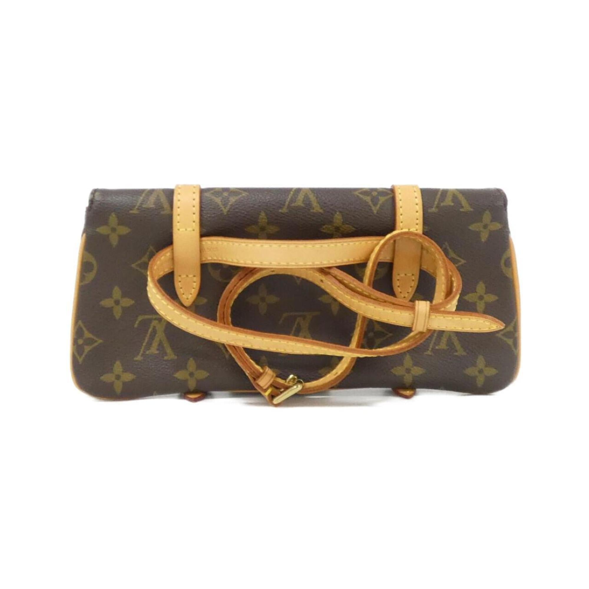 Louis Vuitton Monogram Marron Coated Canvas Fanny Pack Pochette (Pre-Owned)