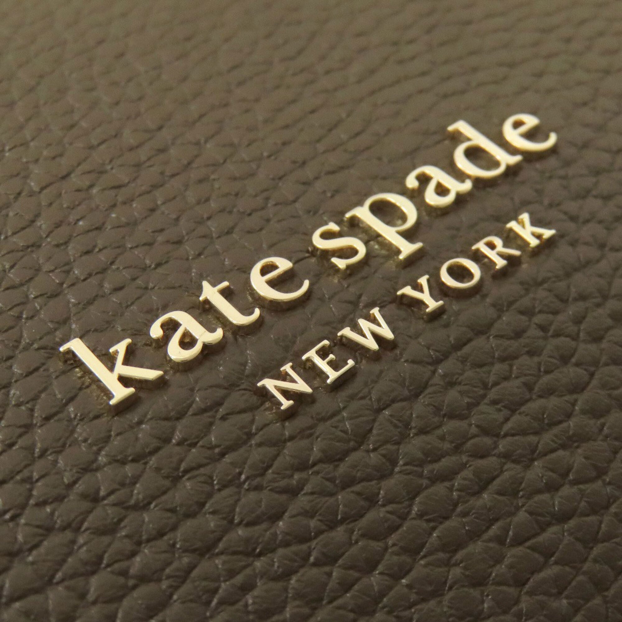 Kate Spade Black Khaki Leather Tote Bag (Pre-Owned)
