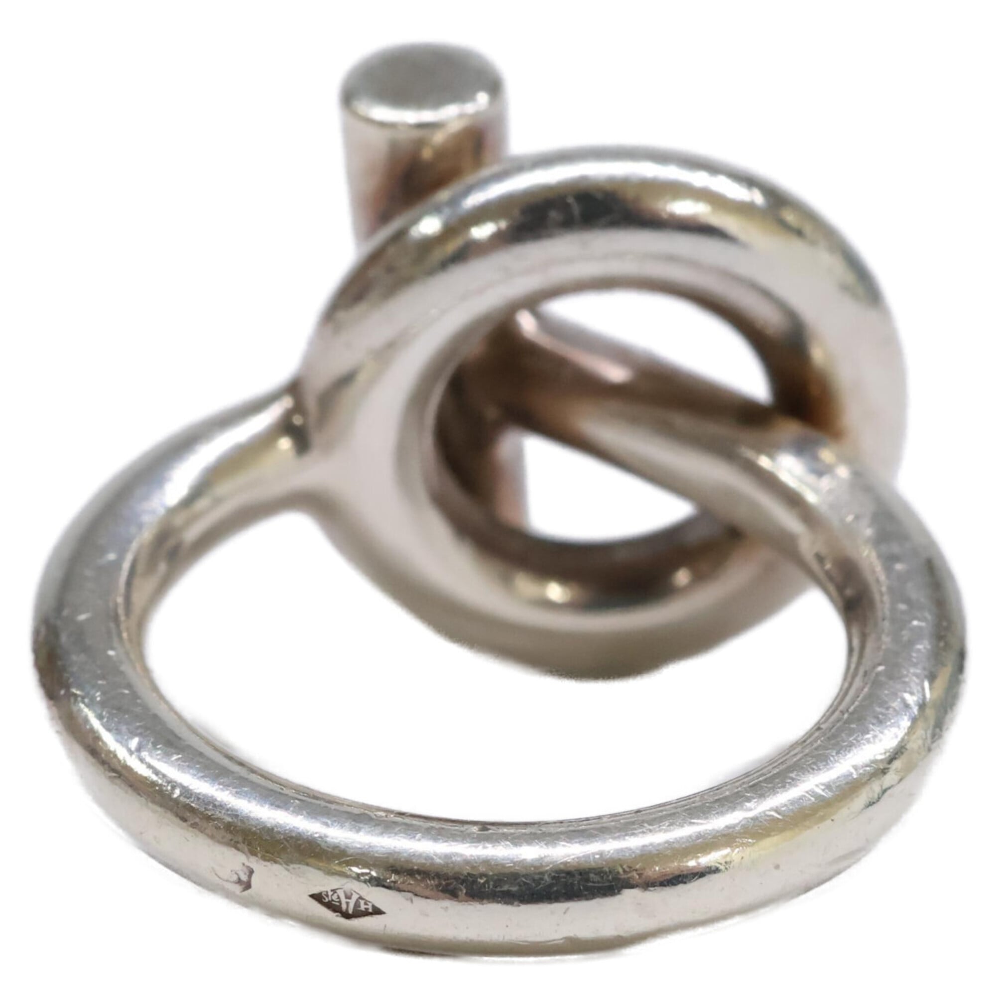 Hermes Silver Silver 925 Band Ring (Pre-Owned)