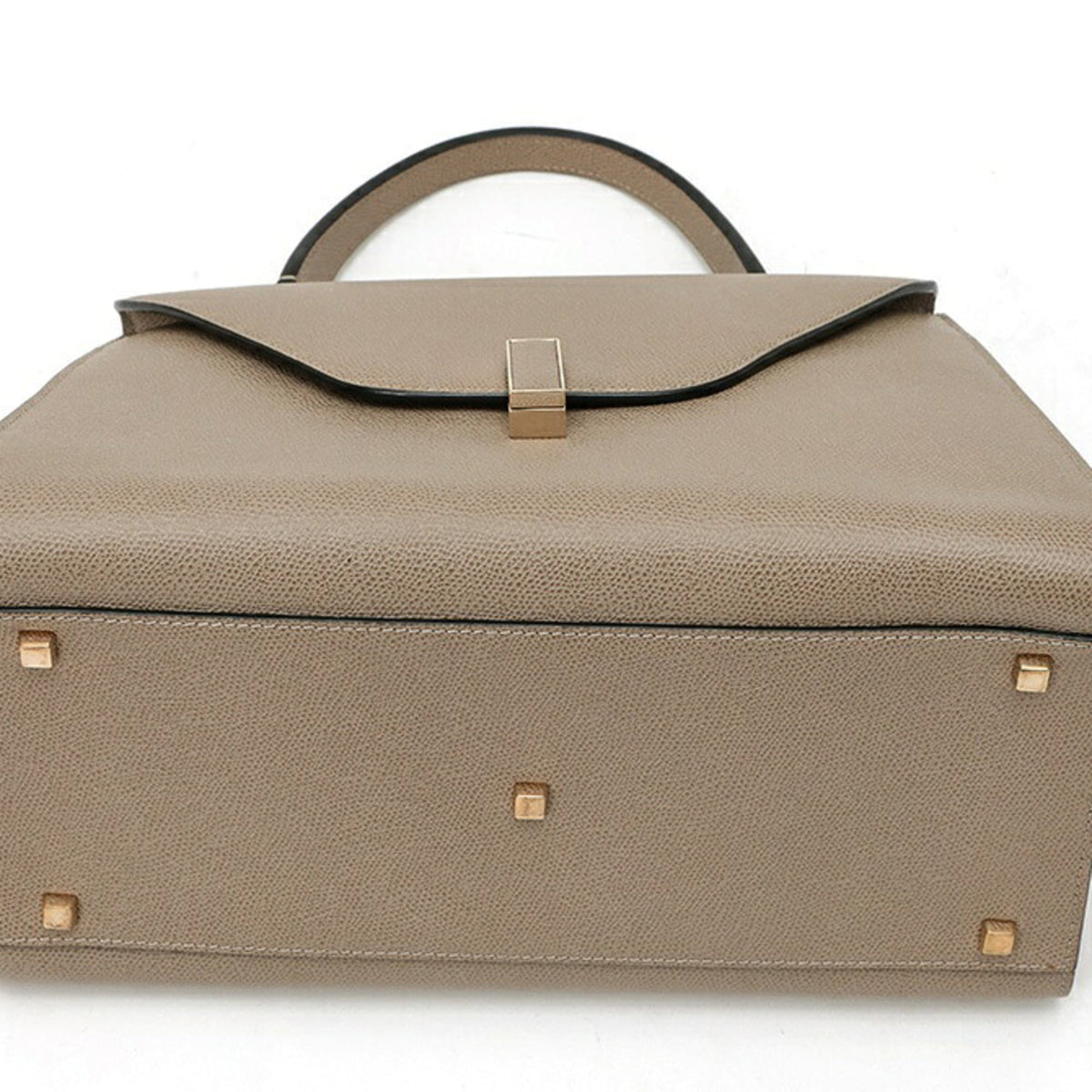 Valextra Grayish Leather Handbag (Pre-Owned)