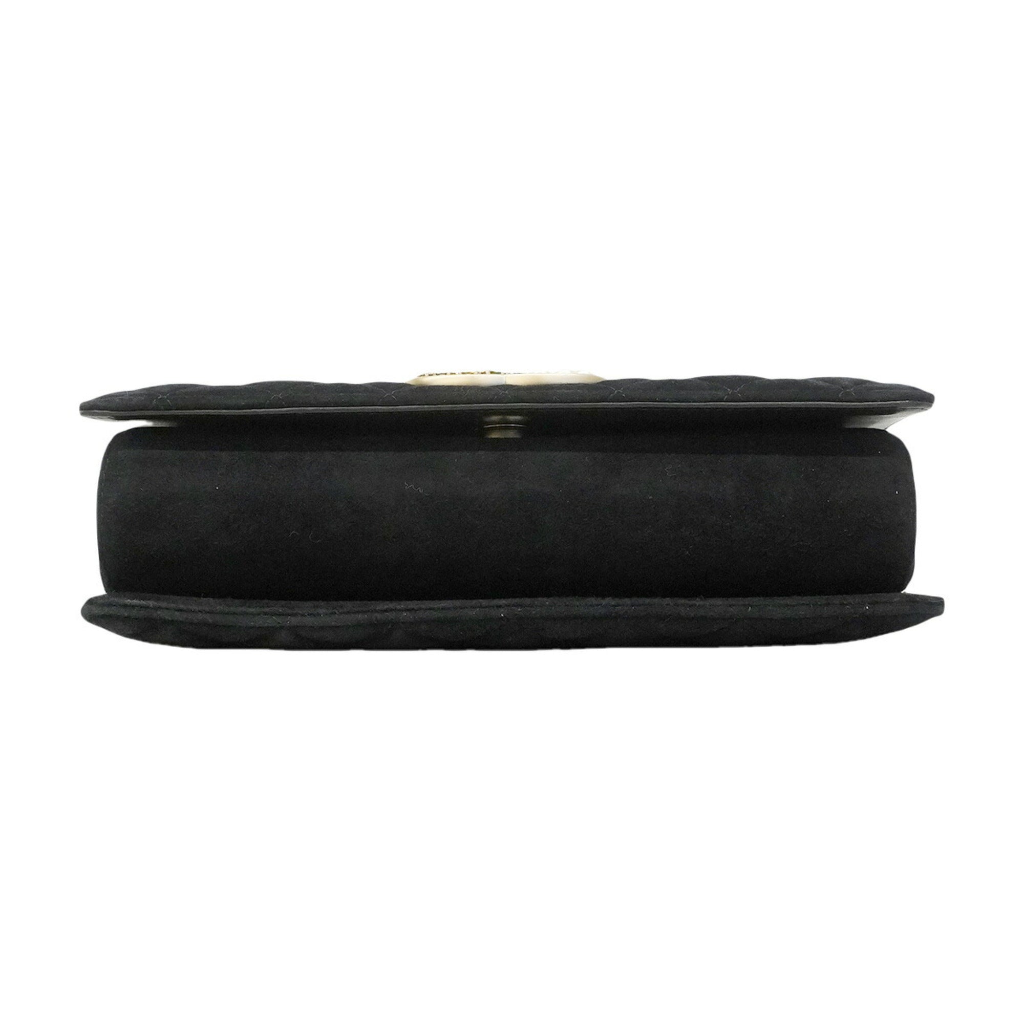 Chanel Black Suede Shoulder Bag (Pre-Owned)