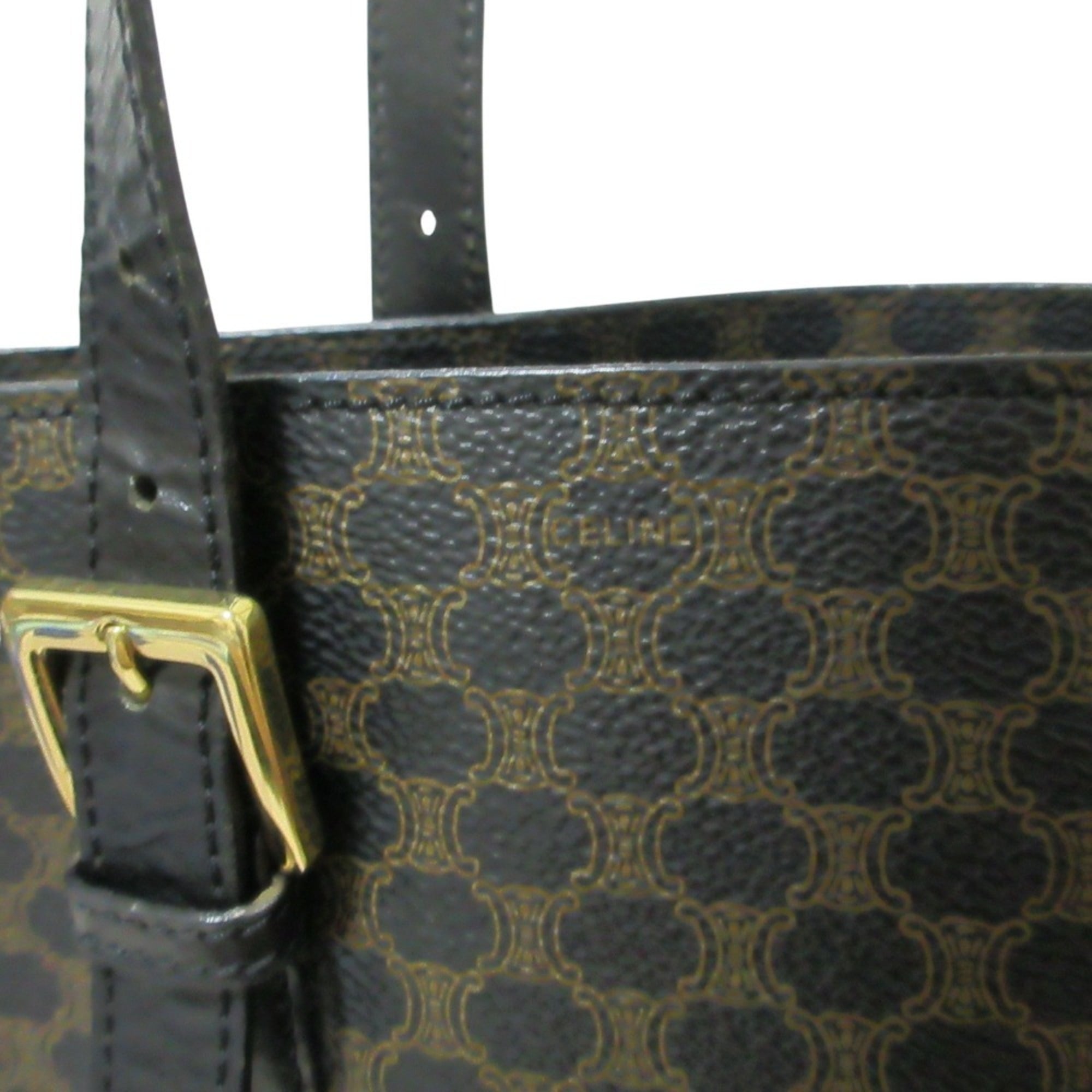 Celine Black Brown Shoulder Bag Tote Bag (Pre-Owned)