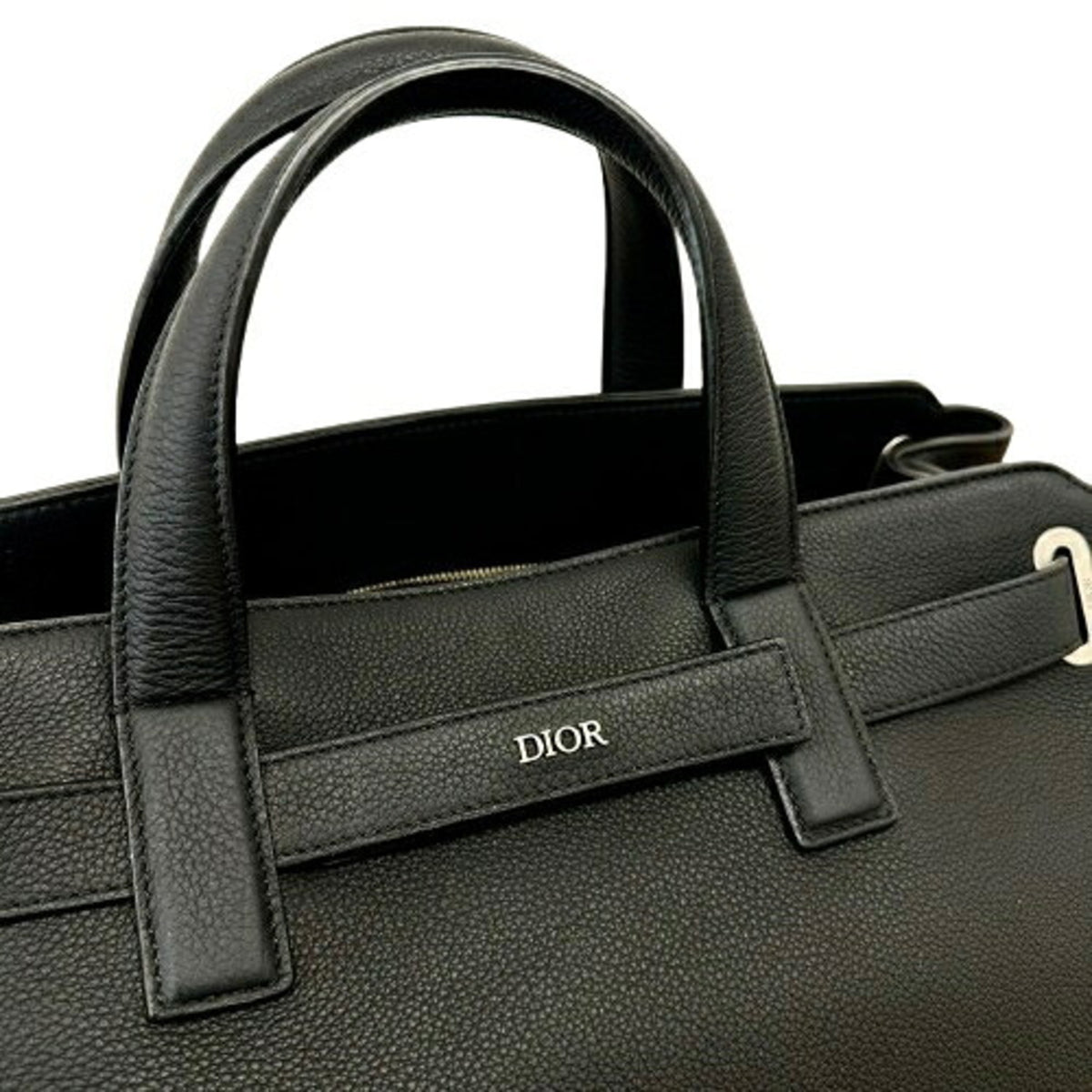 Christian Dior Black Leather Tote Bag (Pre-Owned)