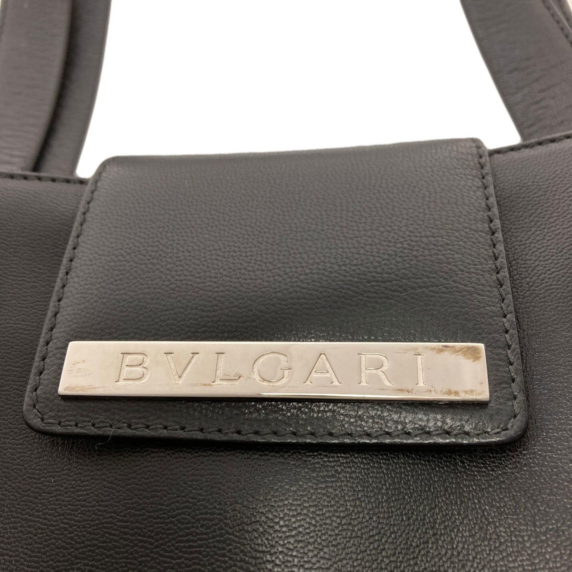 Bvlgari Black Leather Handbag (Pre-Owned)