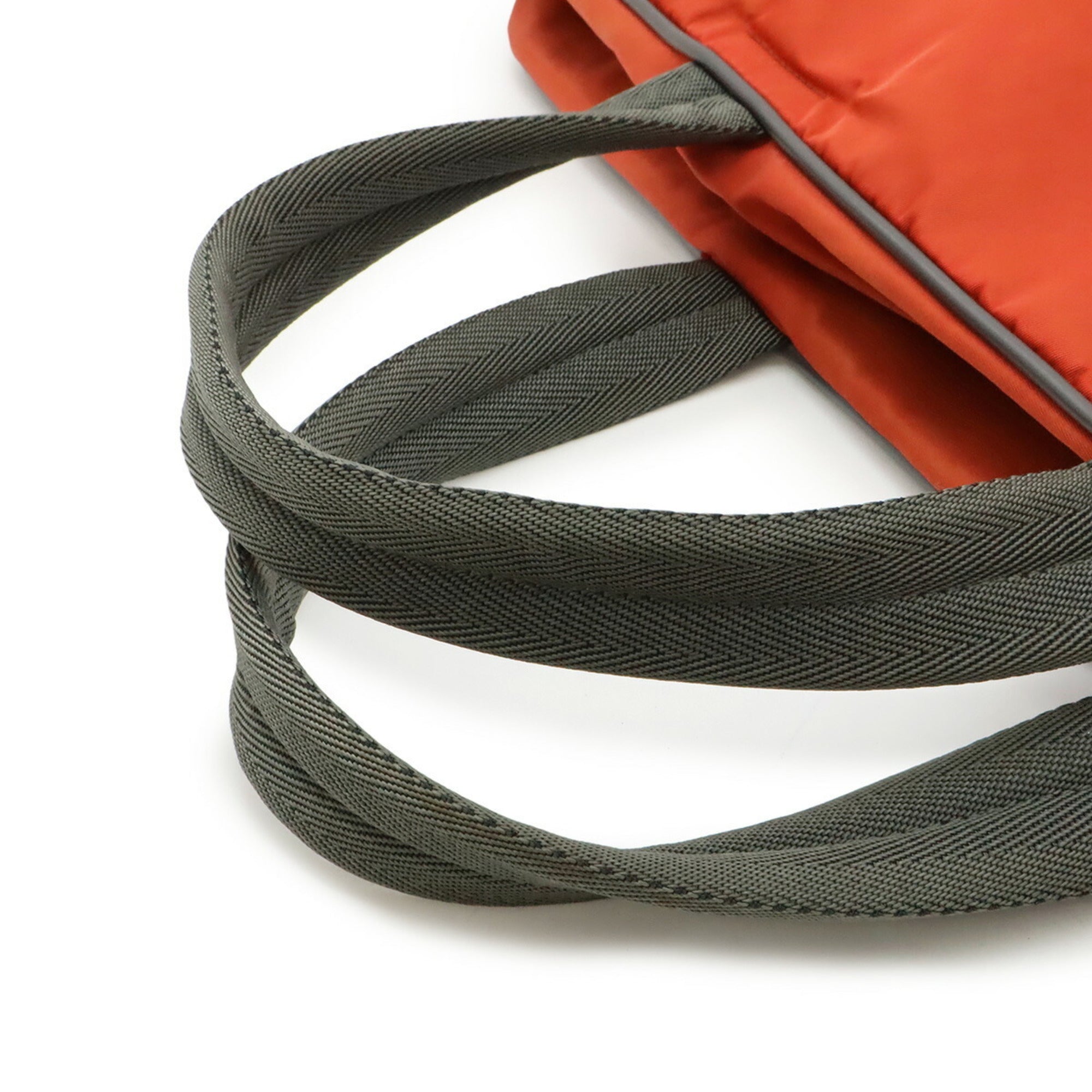 Pradasports Gray Orange Nylon Boston Bag (Pre-Owned)