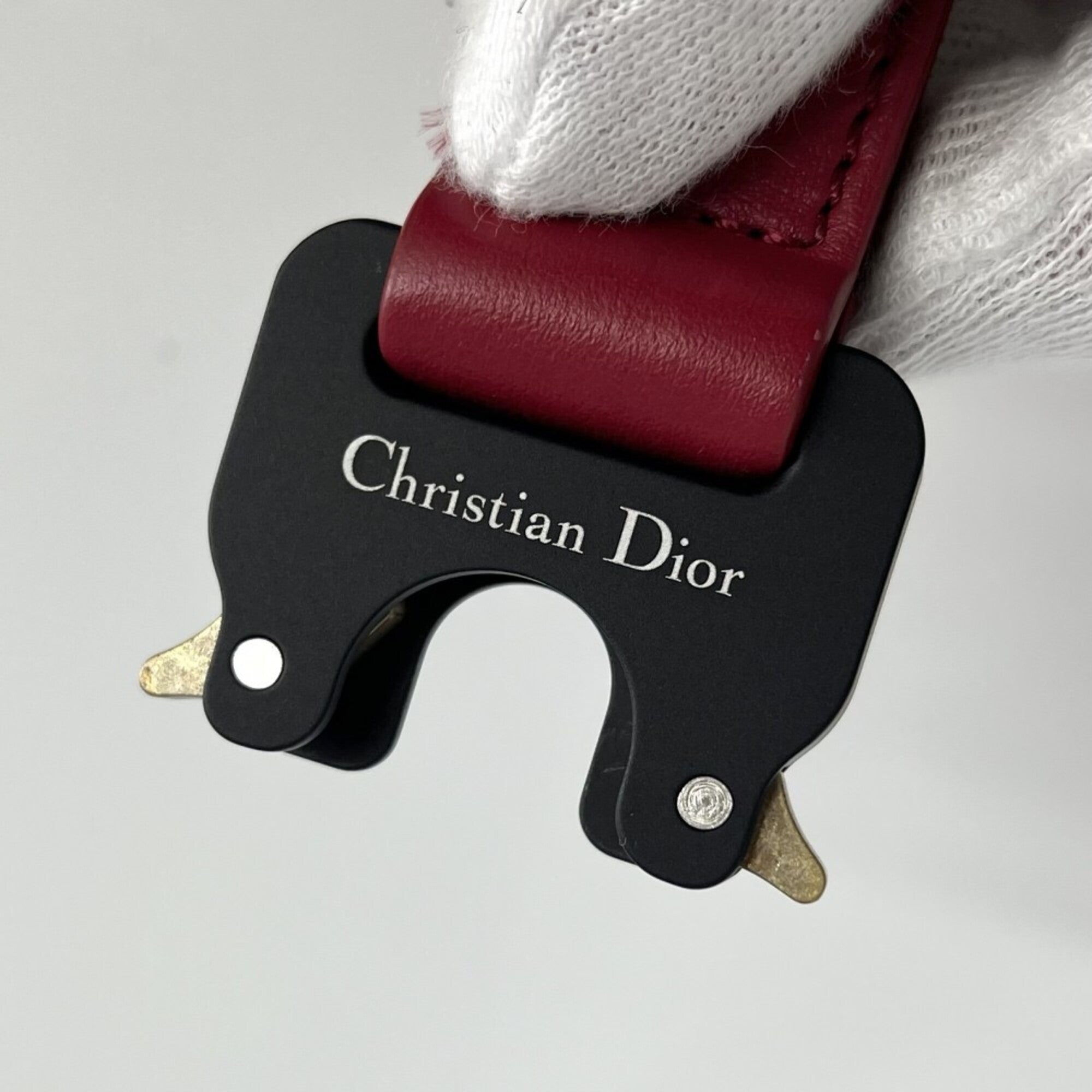 Christian Dior Red Color Leather Sling Bag (Pre-Owned)