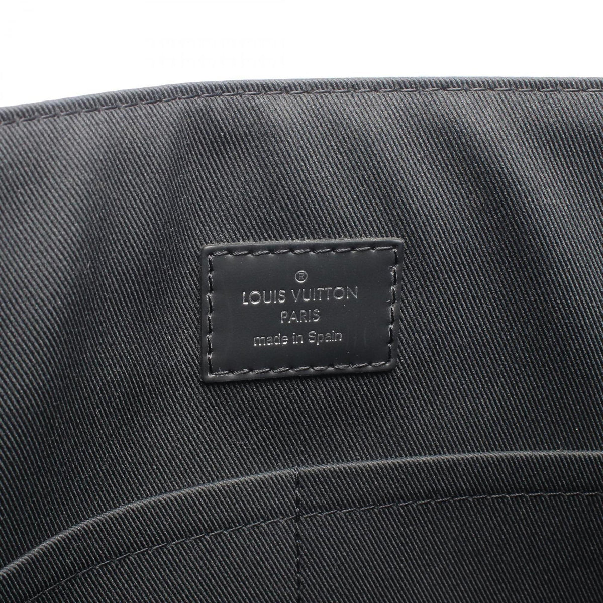 Louis Vuitton Black Coated Canvas Leather Handbag Shoulder Bag (Pre-Owned)