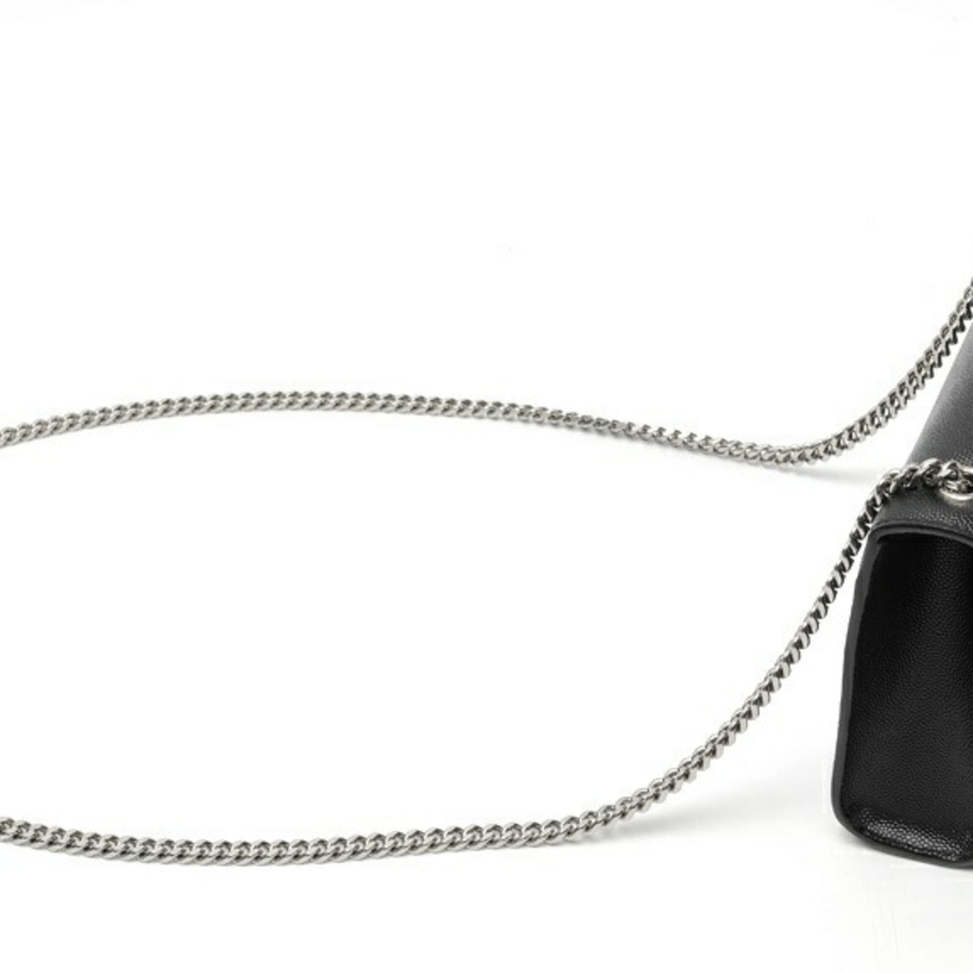 Saint Laurent Black Leather Shoulder Bag (Pre-Owned)