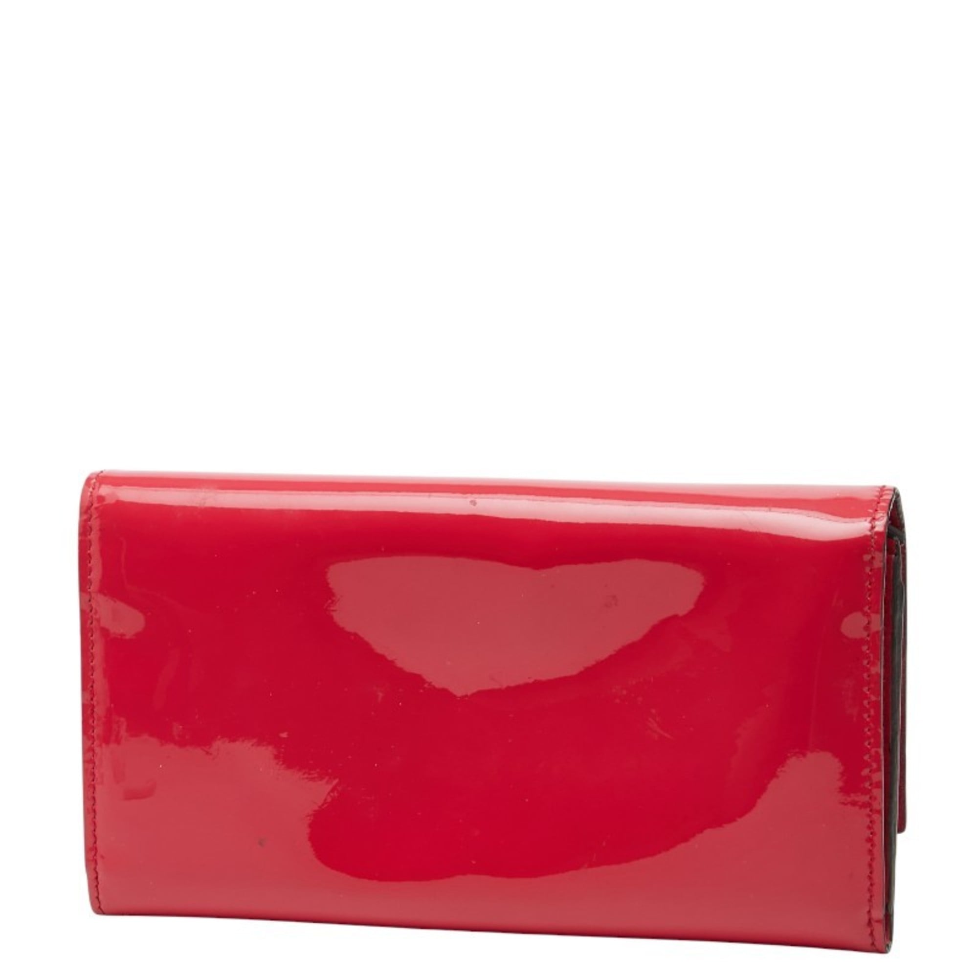 Gucci Pink Patent Leather Long Wallet (Bi-Fold) (Pre-Owned)