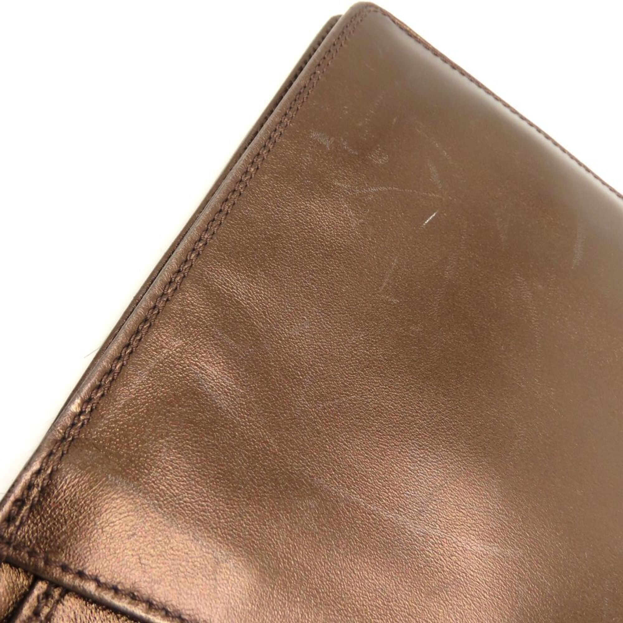 Chanel Bronze Leather Shoulder Bag (Pre-Owned)