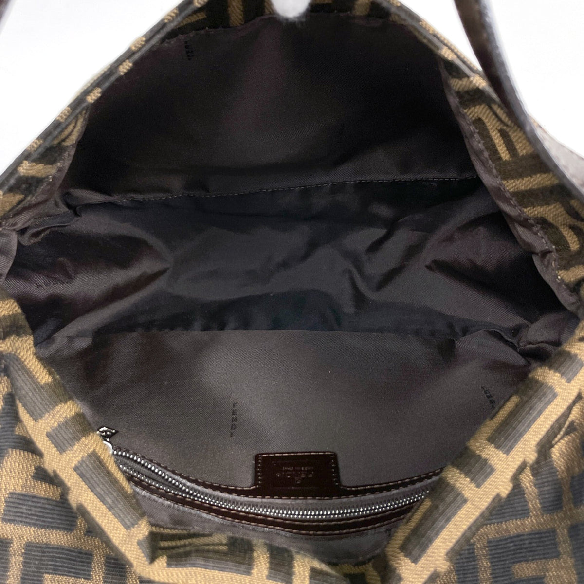 Fendi Brown Canvas Leather Shoulder Bag (Pre-Owned)