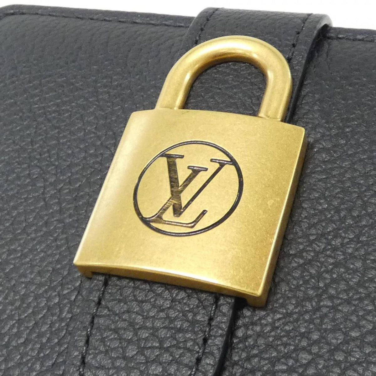 Louis Vuitton Black Leather Wallet (Bi-Fold) (Pre-Owned)