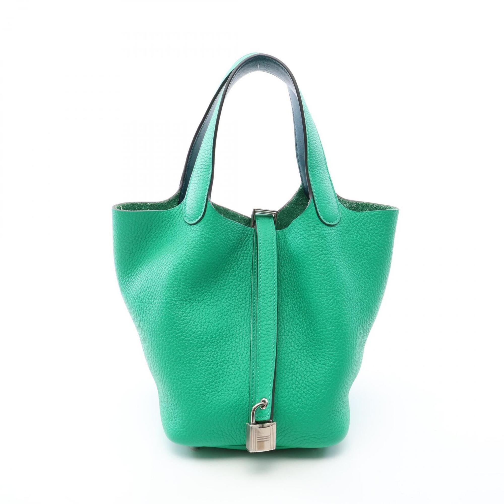Hermes Green Taurillon Clemence Leather Swift Leather Handbag (Pre-Owned)