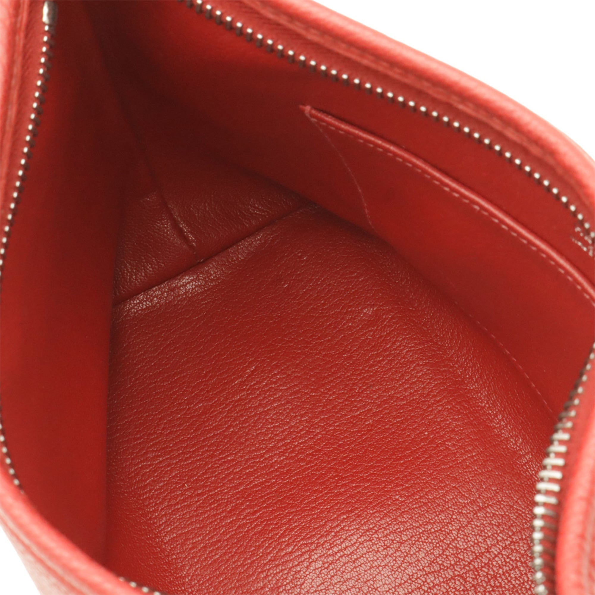 Hermes Rouge Vif White Togo Leather Shoulder Bag (Pre-Owned)