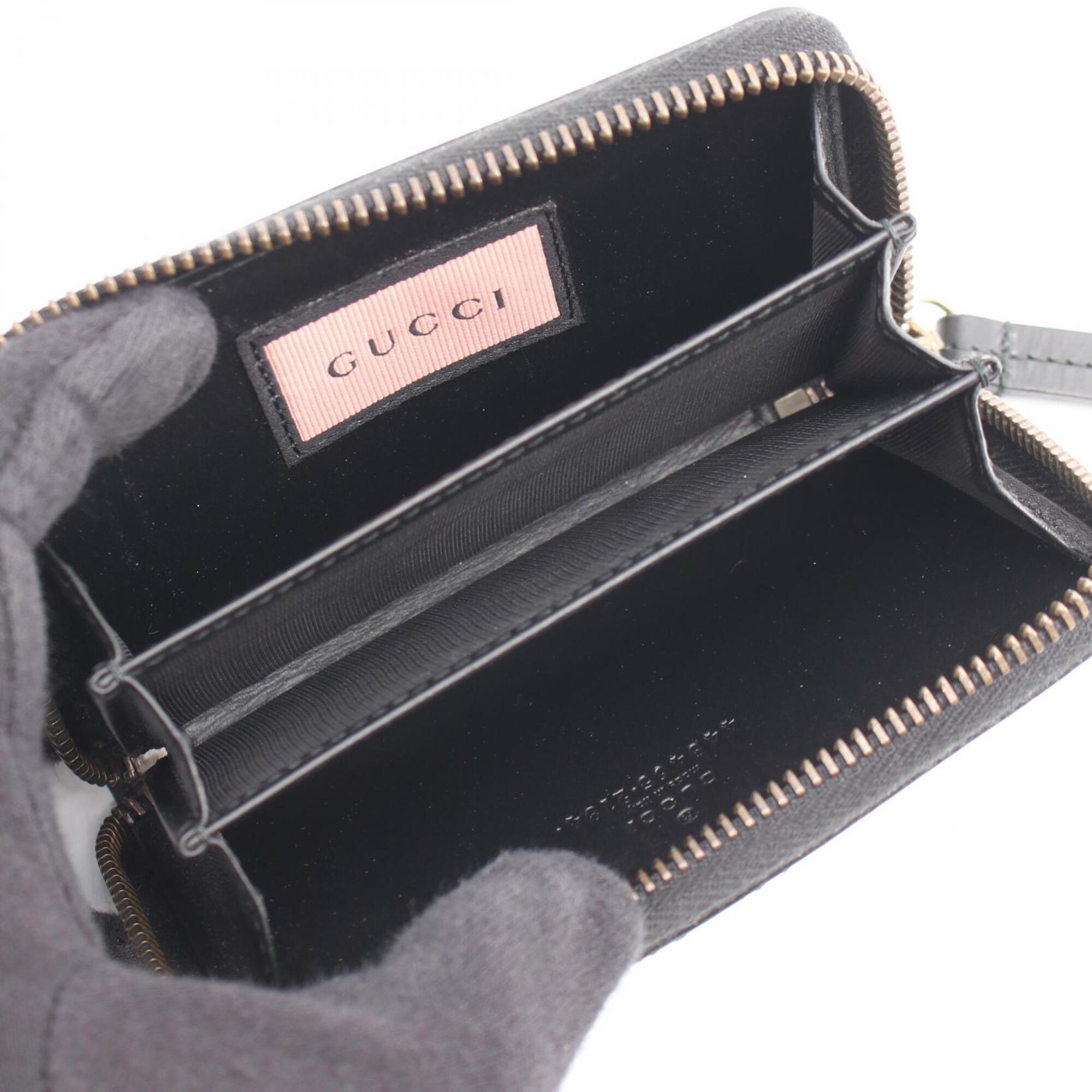 Gucci Black Blue Yellow Leather Coin Purse/Coin Case (Pre-Owned)