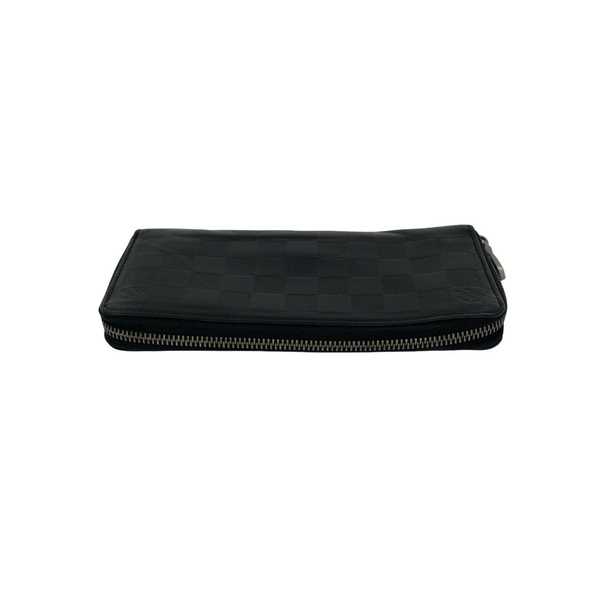 Louis Vuitton Black Leather Long Wallet (Bi-Fold) (Pre-Owned)