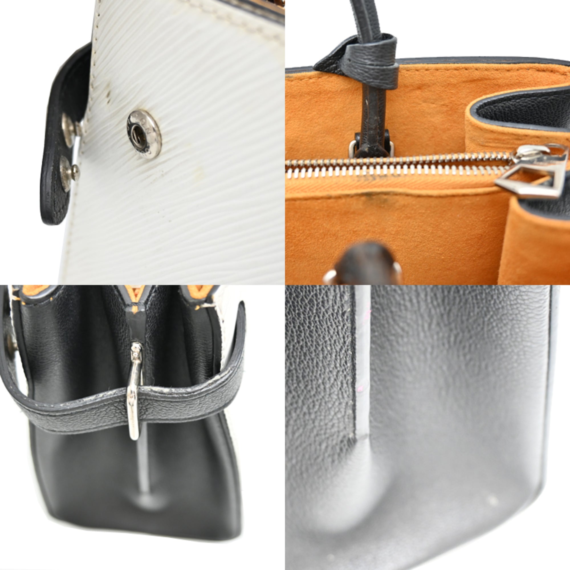 Louis Vuitton Black White Epi Leather Handbag (Pre-Owned)