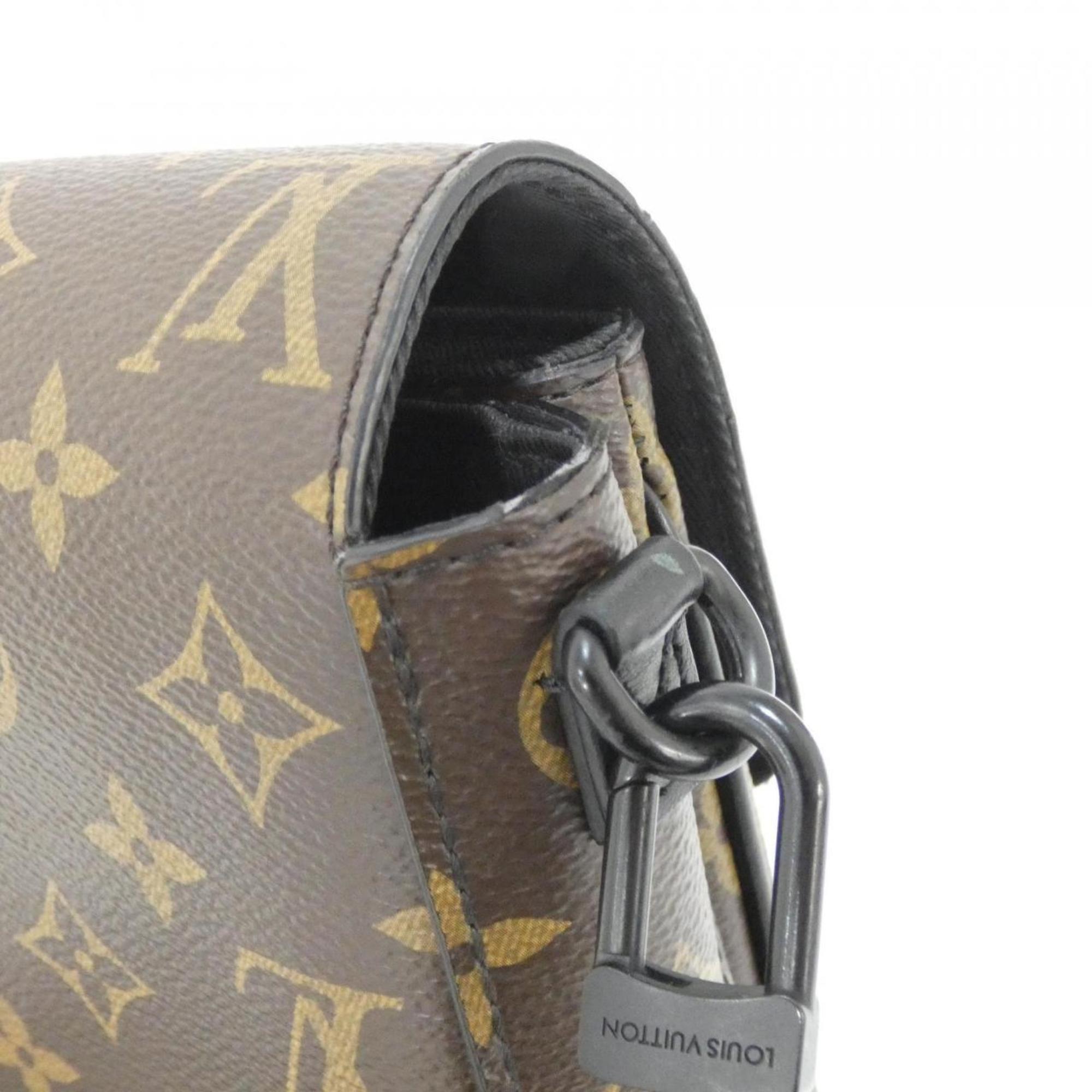Louis Vuitton Black Marron Coated Canvas Shoulder Bag (Pre-Owned)