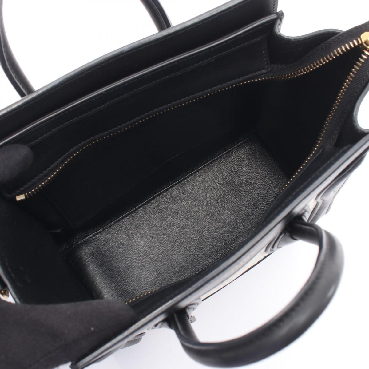 Celine Black White Leather Handbag (Pre-Owned)