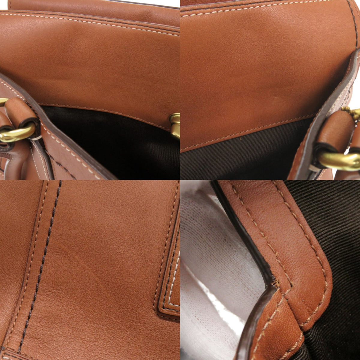 Coach Brown Leather Handbag Tote Bag (Pre-Owned)