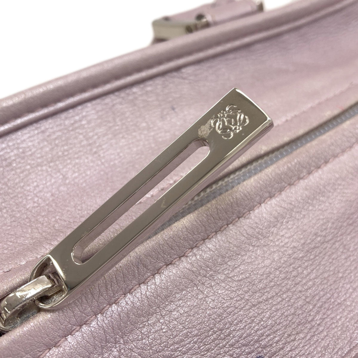 Loewe Purple Leather Handbag (Pre-Owned)