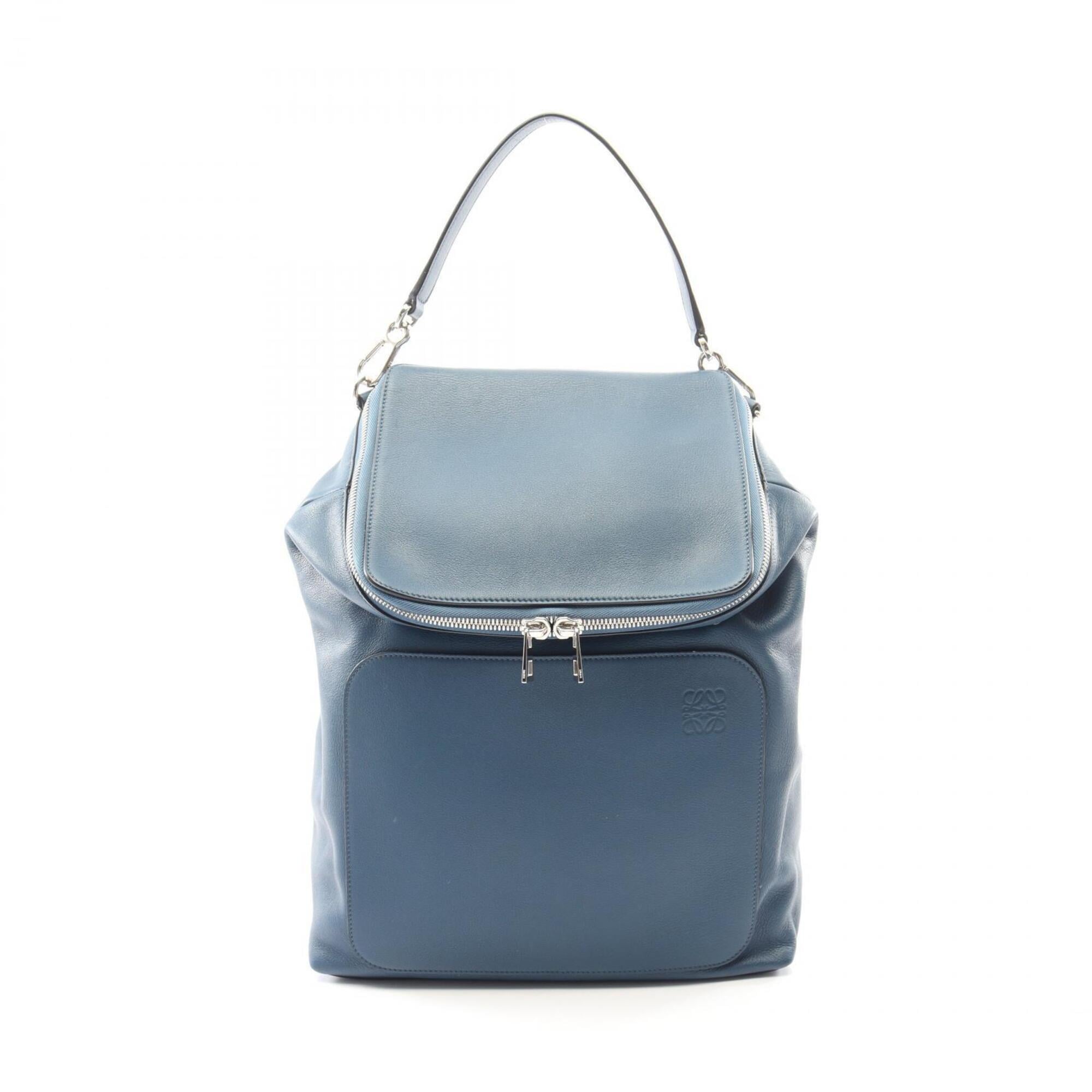 Loewe Blue Leather Backpack (Pre-Owned)