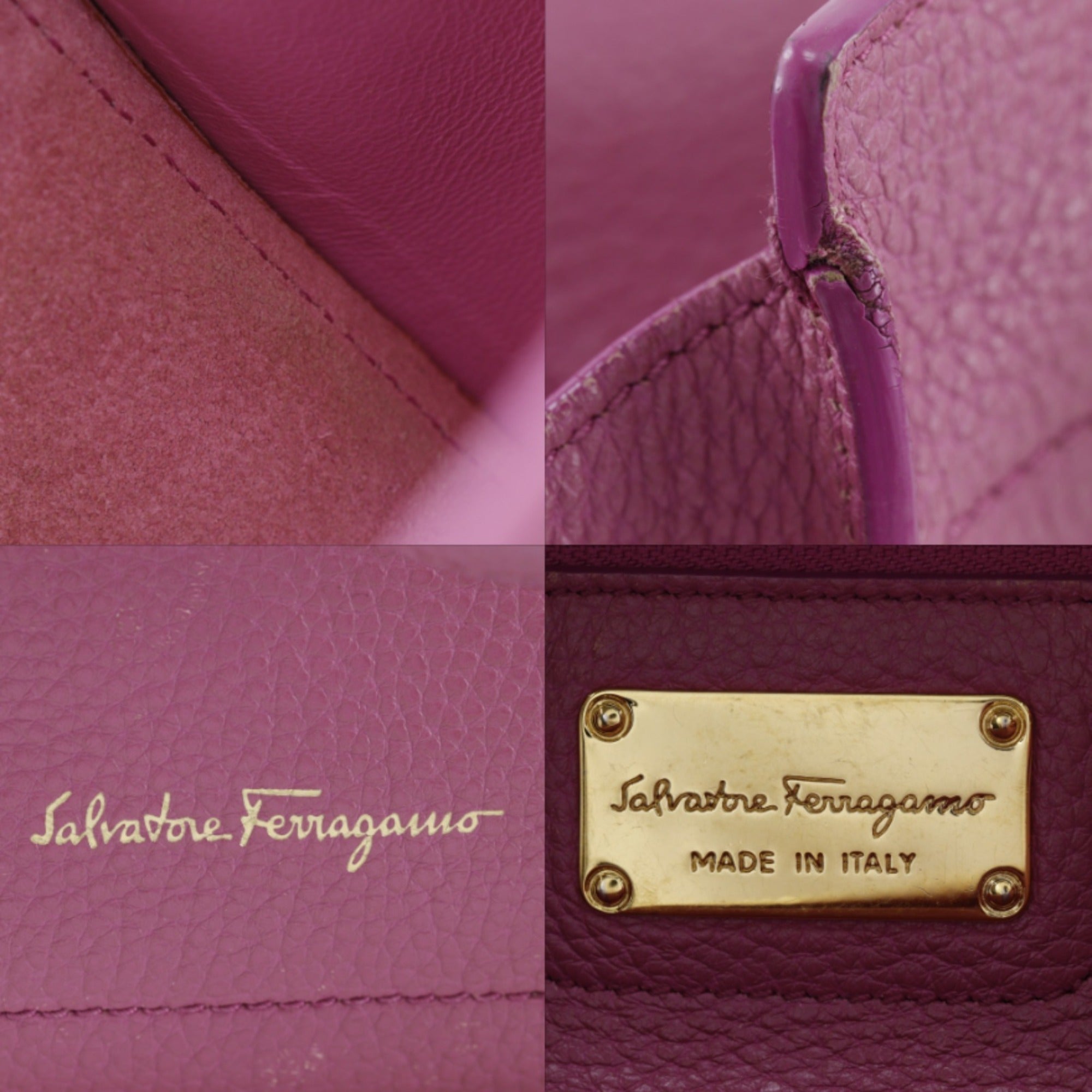Salvatore Ferragamo Pink Leather Handbag (Pre-Owned)