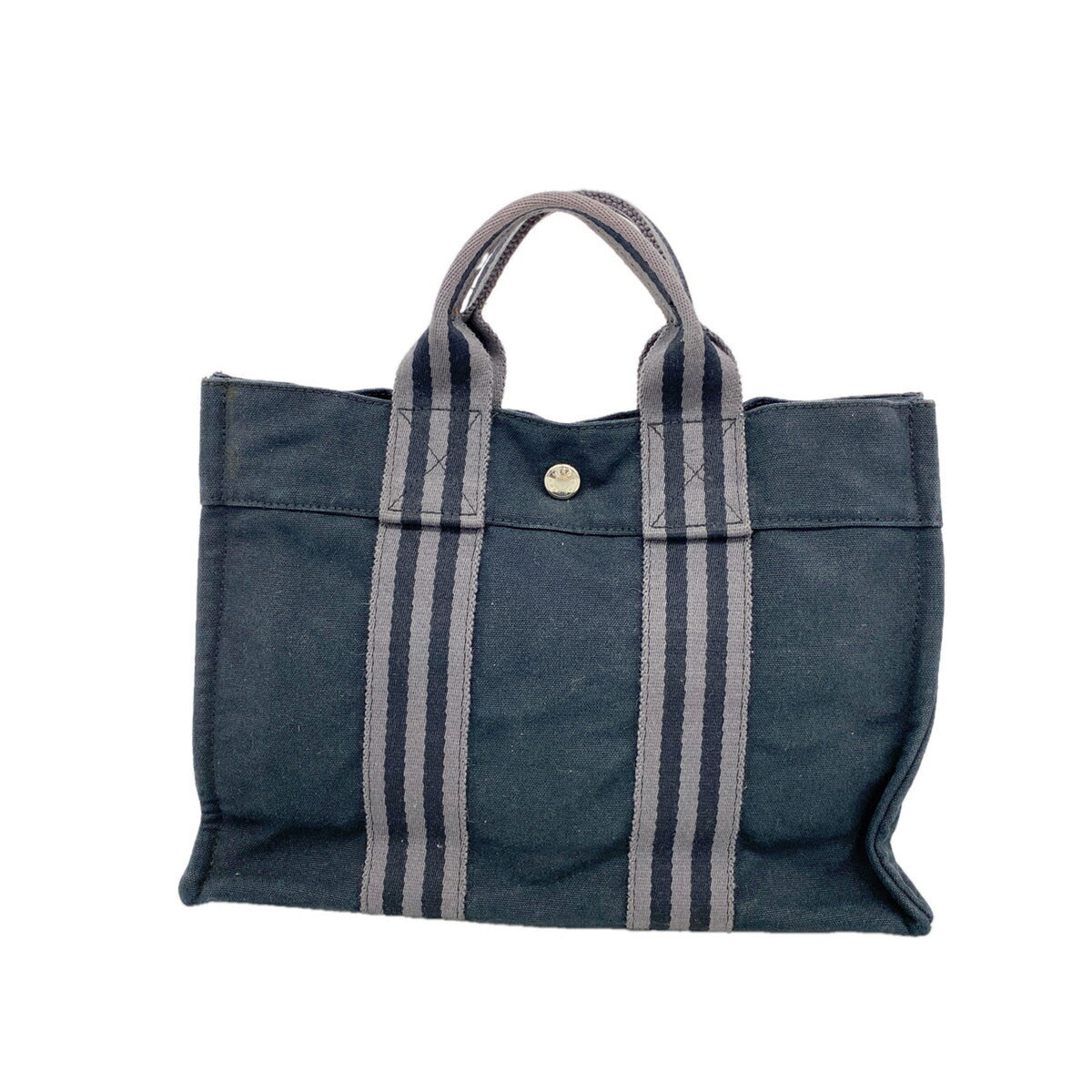Hermes Black Canvas Tote Bag (Pre-Owned)