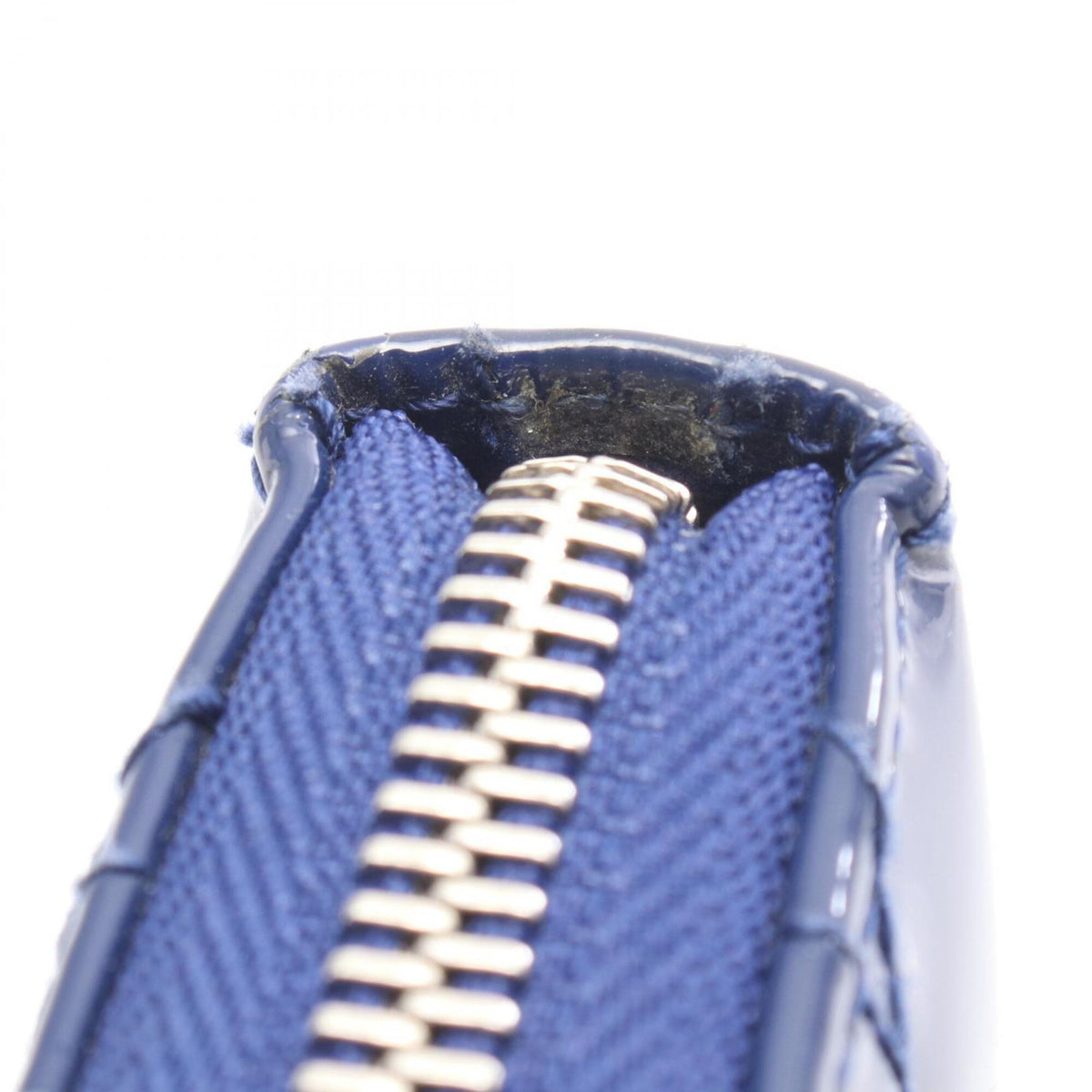 Christian Dior Blue Patent Leather Long Wallet (Bi-Fold) (Pre-Owned)