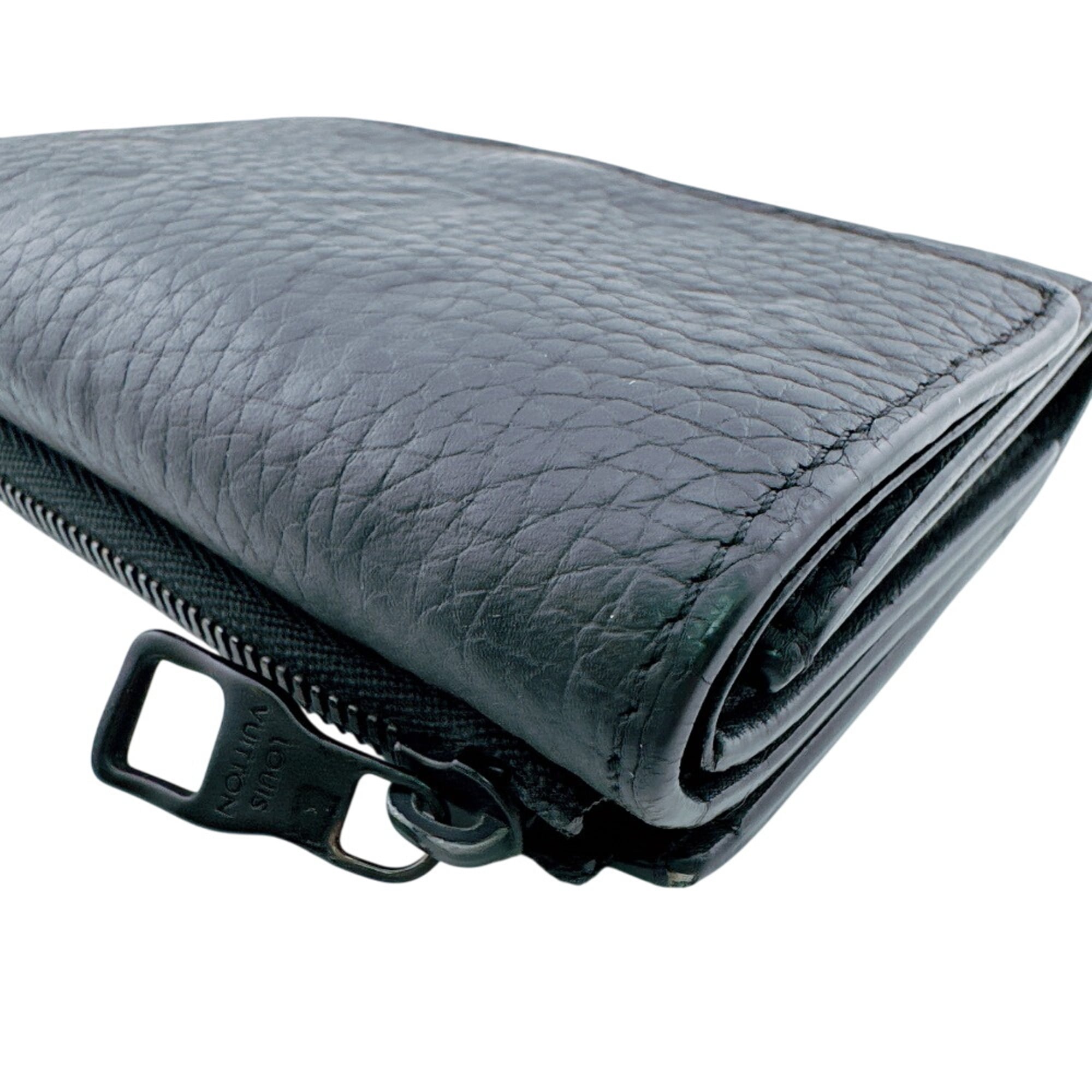 Louis Vuitton Black Leather Wallet (Bi-Fold) (Pre-Owned)