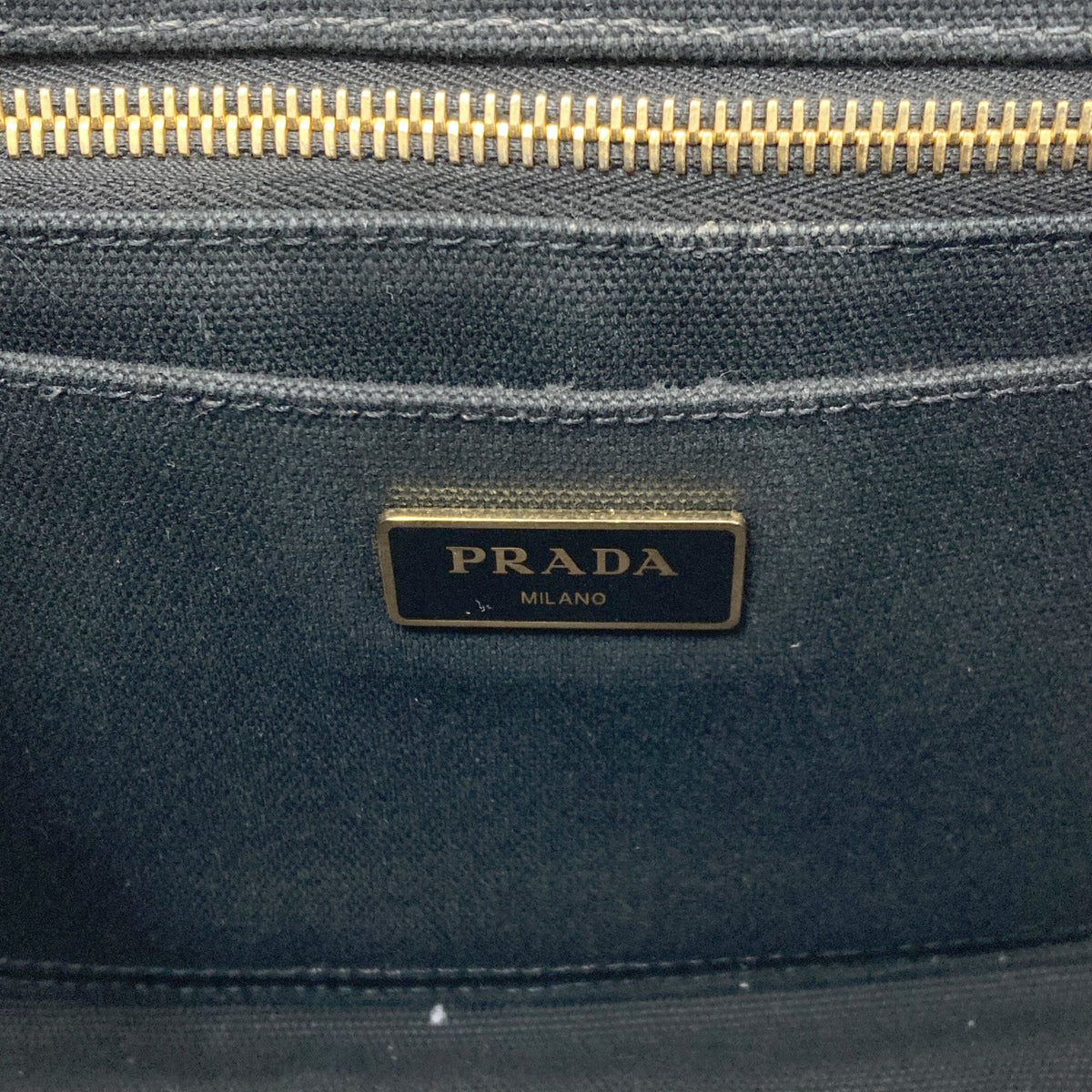 Prada Black Canvas Handbag (Pre-Owned)