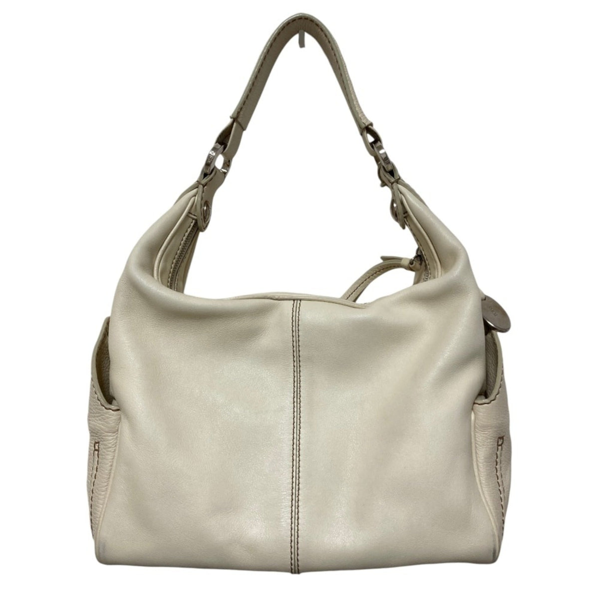 Tod's White Leather Shoulder Bag (Pre-Owned)