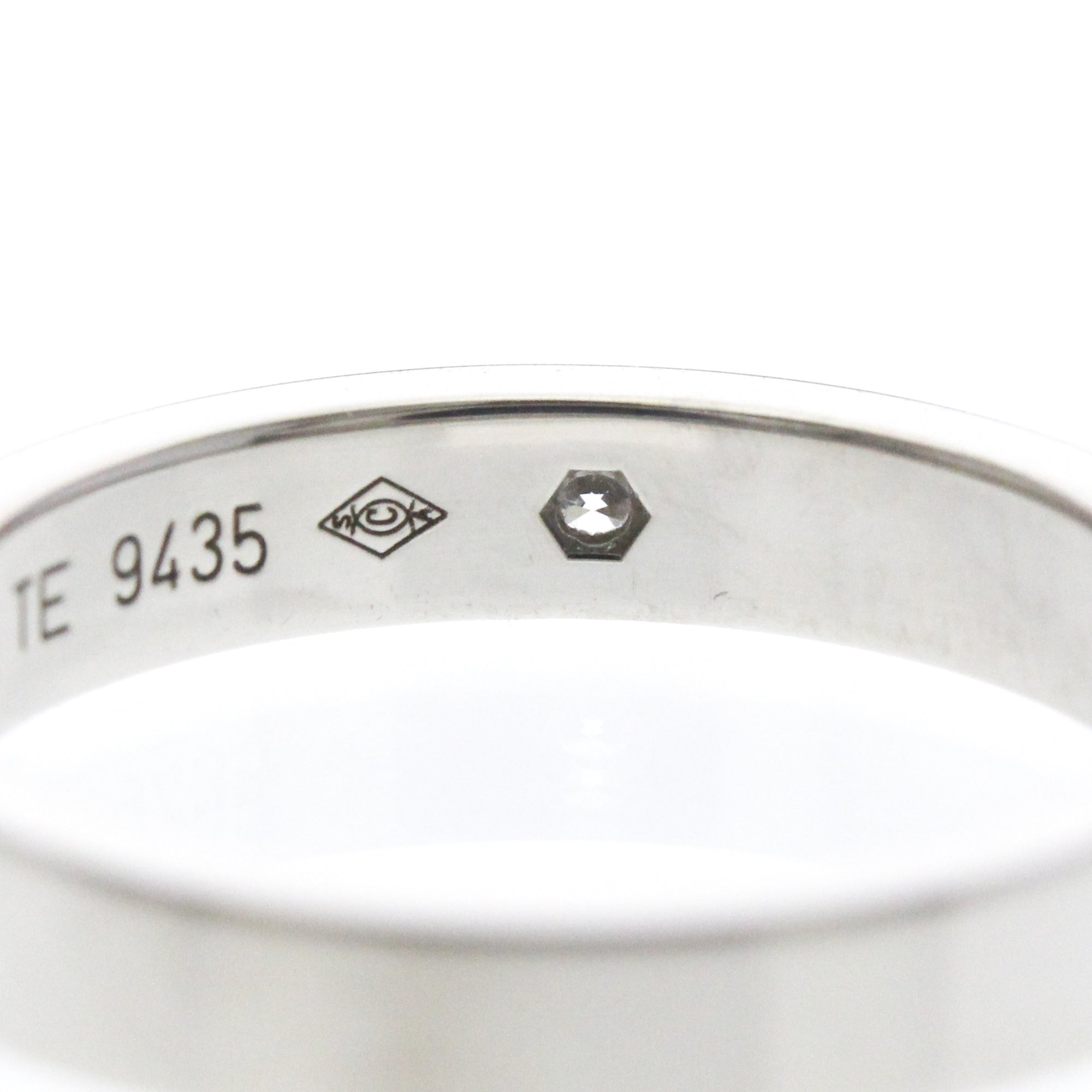Cartier Band Ring Platinum / Diamond Silver Platinum Ring Jewelry (Pre-Owned)