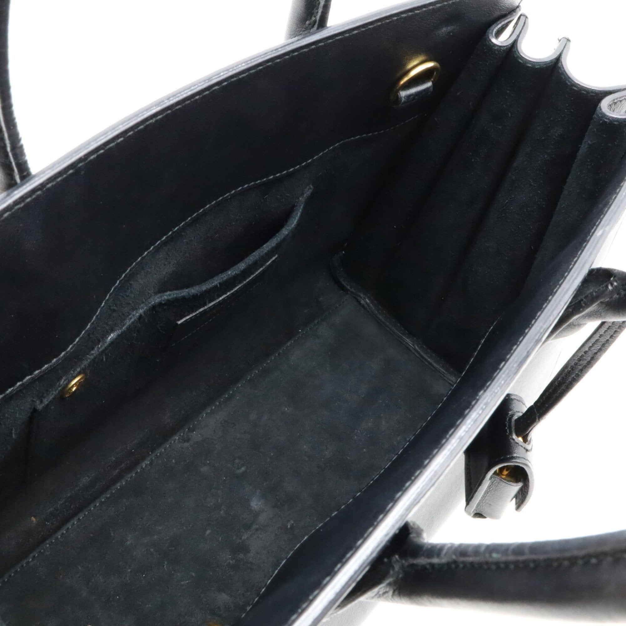 Yves Saint Laurent Black Leather Handbag Shoulder Bag (Pre-Owned)
