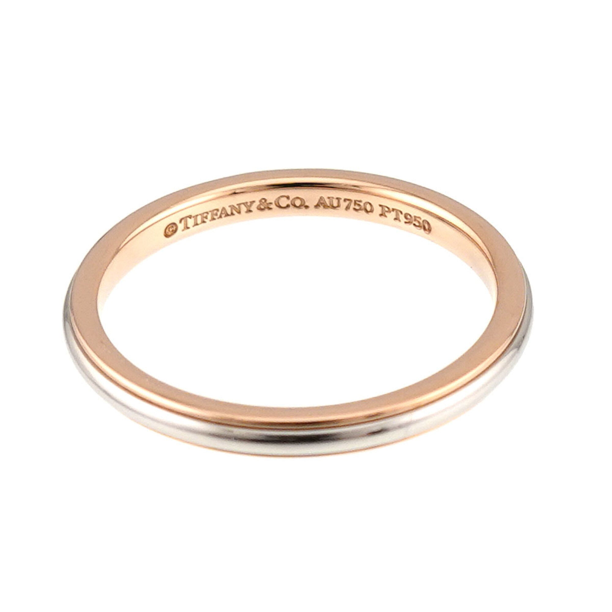 Tiffany Pink Gold (18K) Platinum 950 Band Ring (Pre-Owned)
