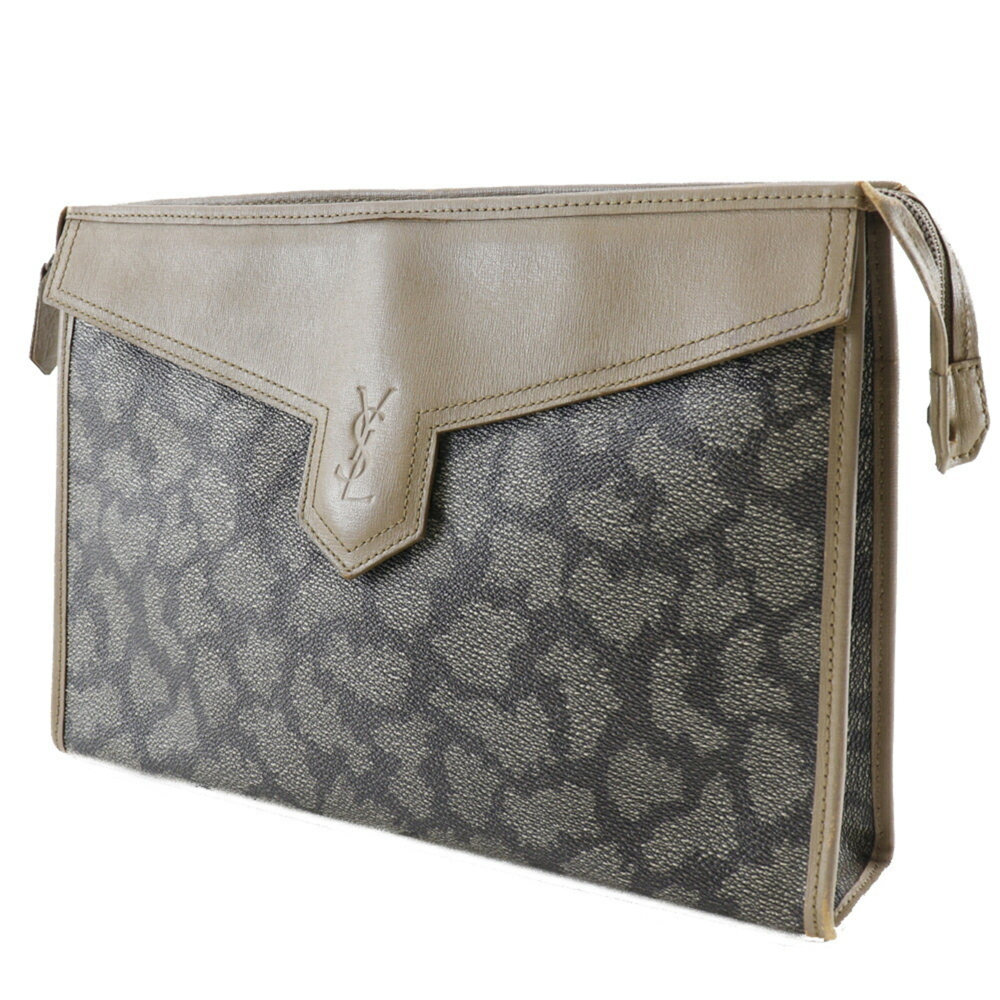 Yves Saint Laurent Leather Clutch Bag (Pre-Owned)