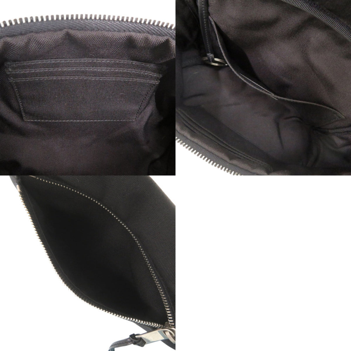 Yves Saint Laurent Black Cotton Leather Fanny Pack (Pre-Owned)