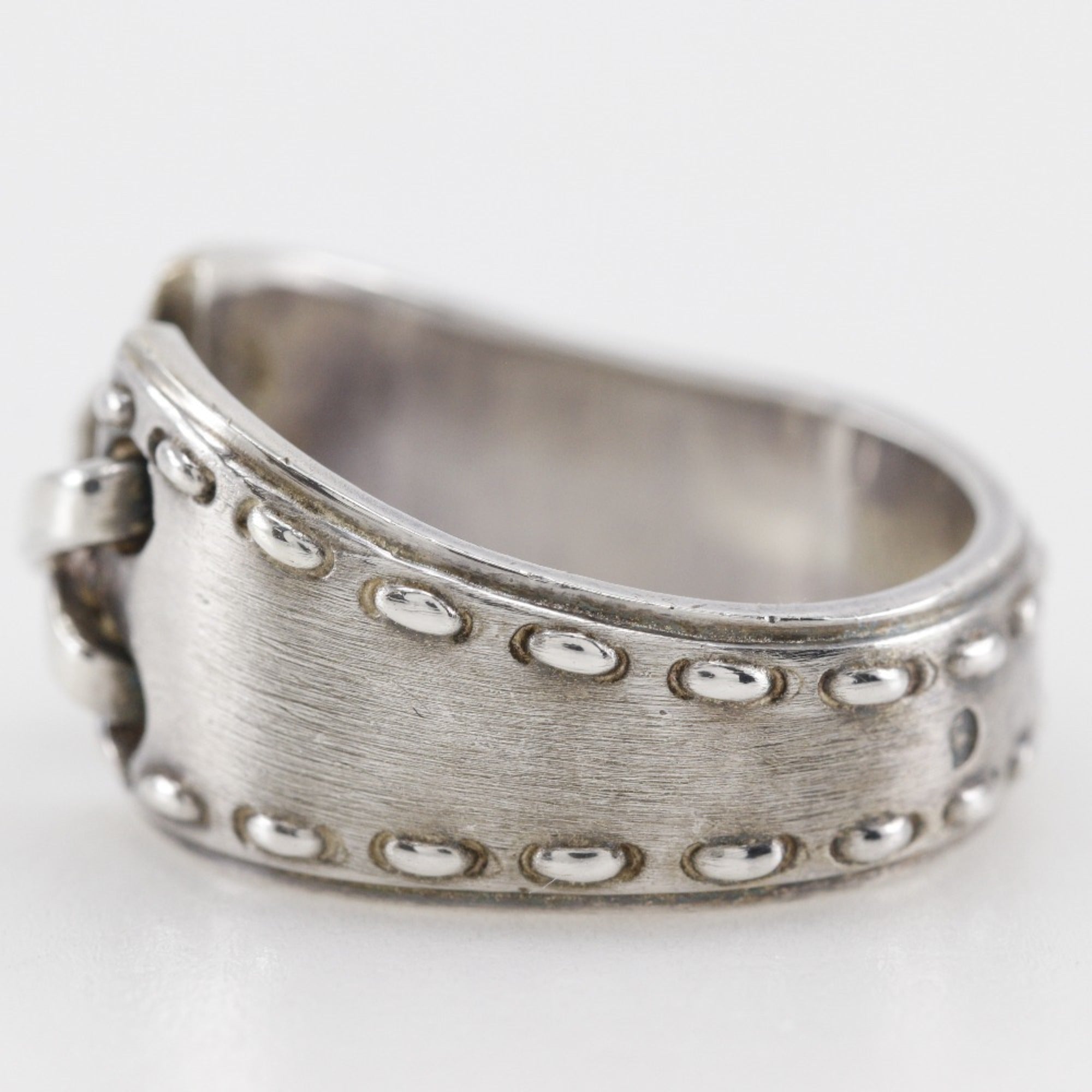 Hermes Silver 925 Band Ring (Pre-Owned)