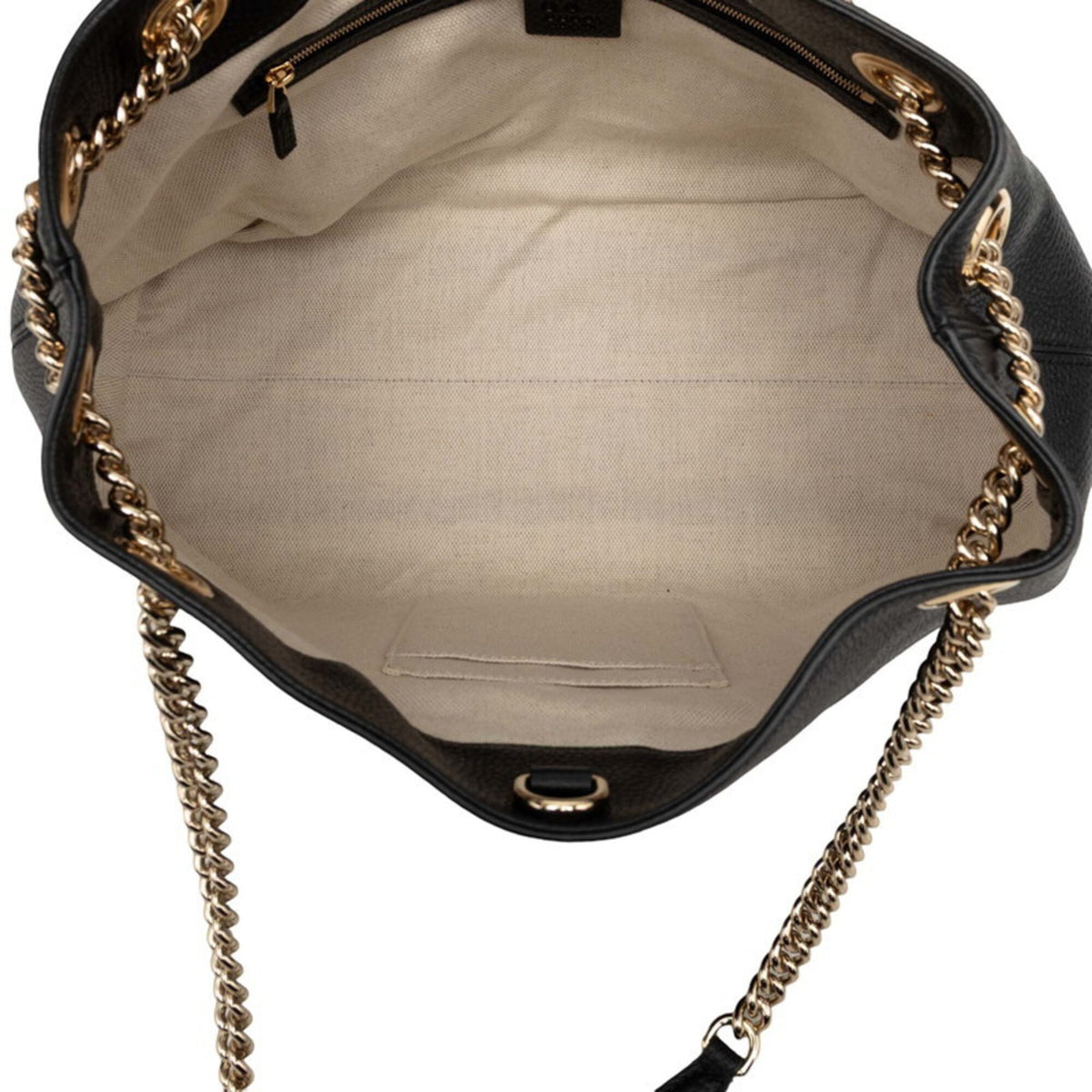 Gucci Black Leather Shoulder Bag Tote Bag (Pre-Owned)