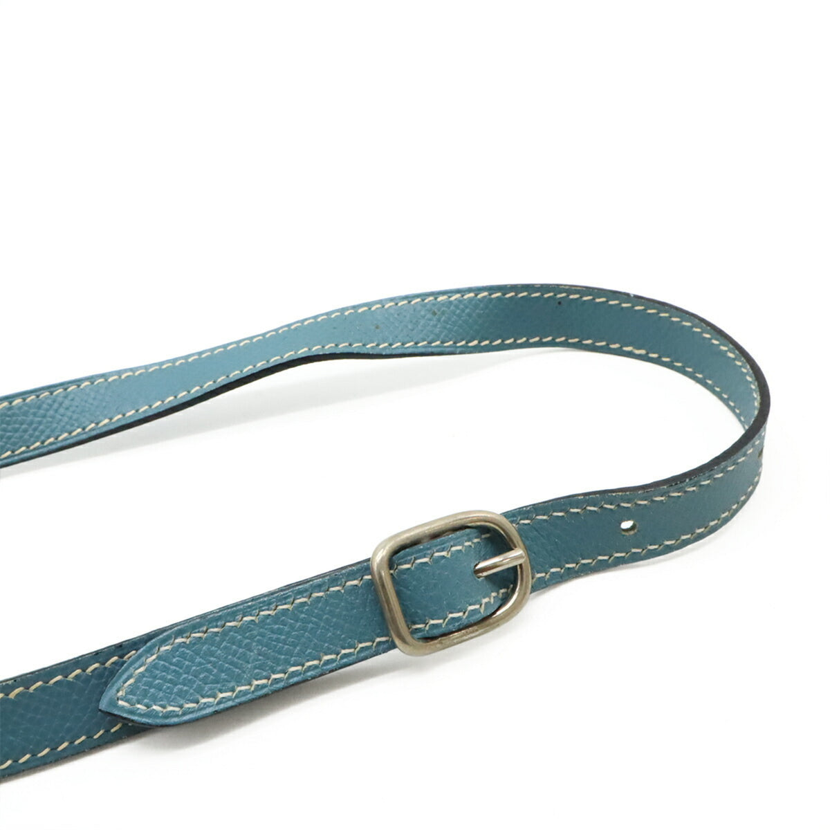 Hermes Light Blue Leather Pochette Shoulder Bag (Pre-Owned)
