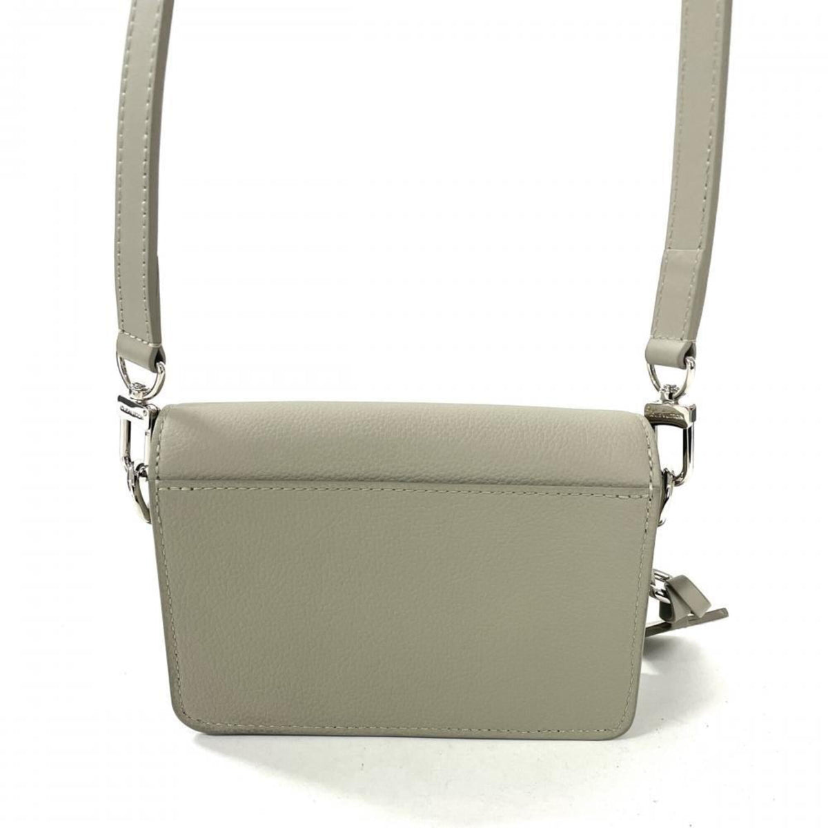 Louis Vuitton Gray Leather Shoulder Bag (Pre-Owned)