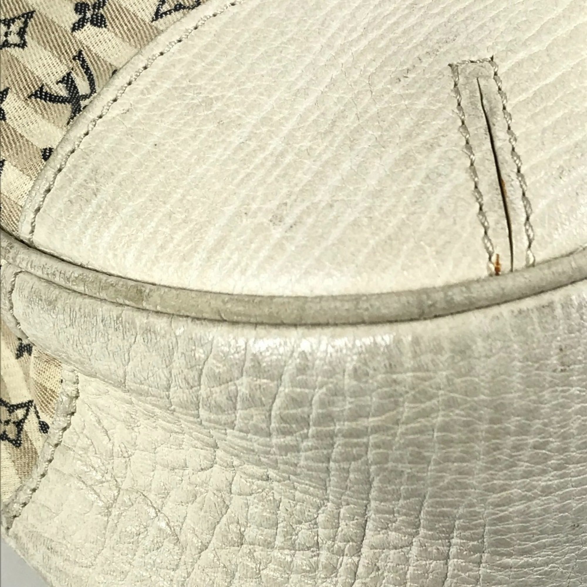 Louis Vuitton Monogram Mini Lin Beige White Monogram Mini Lin Handbag Tote Bag (Pre-Owned)
