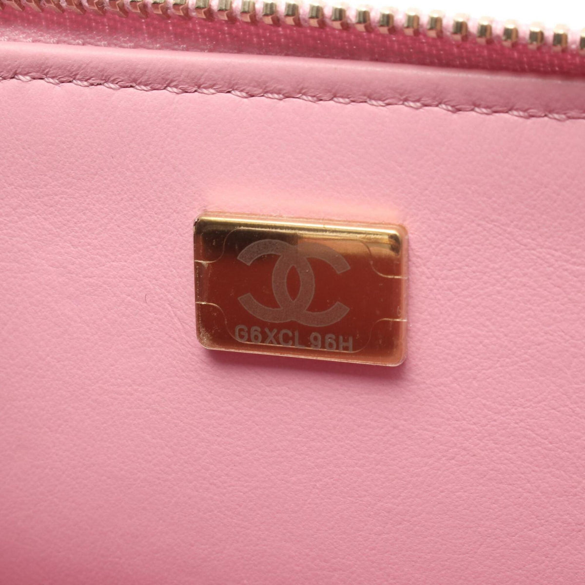 Chanel Pink Grained Calfskin Handbag Shoulder Bag Vanity Bag (Pre-Owned)