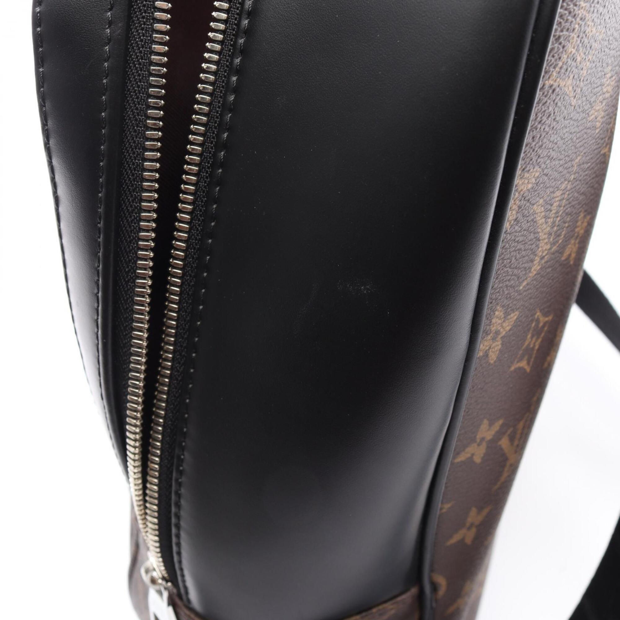 Louis Vuitton Black Brown Monogram Macassar Coated Canvas Leather Backpack (Pre-Owned)