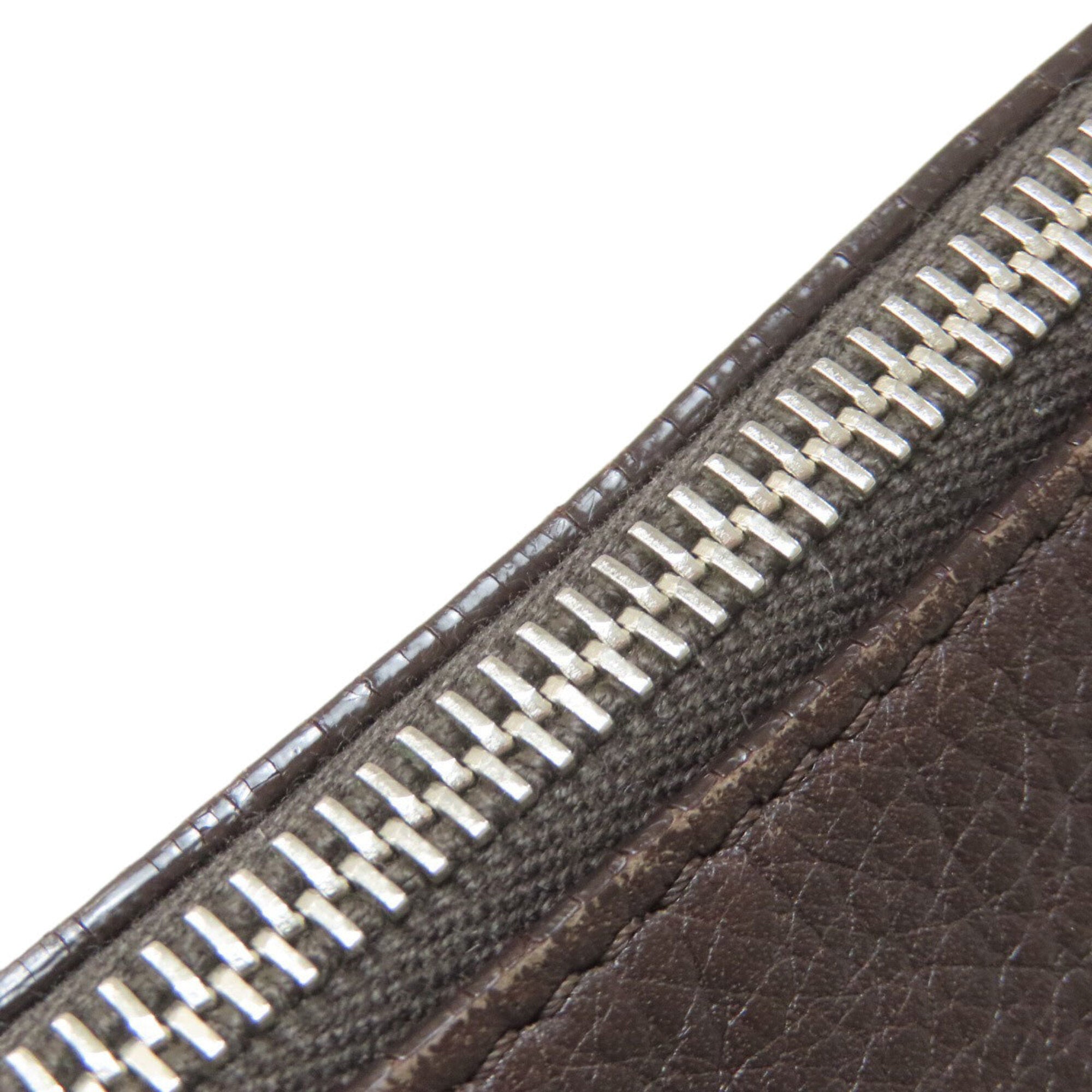 Christian Dior Brown Canvas Leather Shoulder Bag (Pre-Owned)