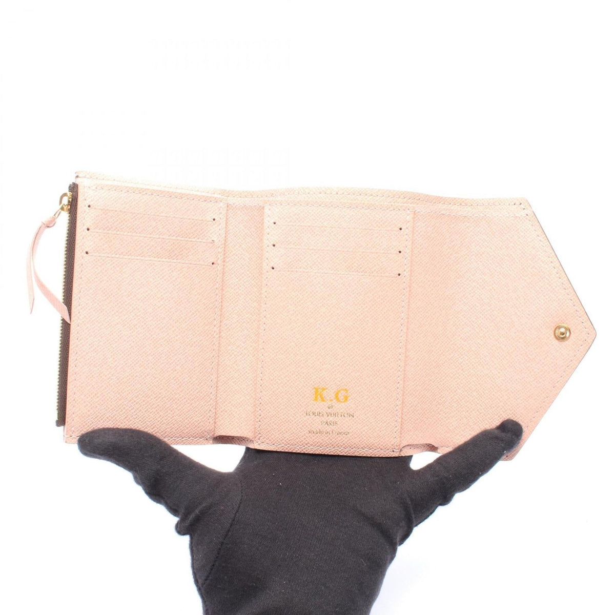 Louis Vuitton Brown Pink Monogram Wallet (Tri-Fold) (Pre-Owned)