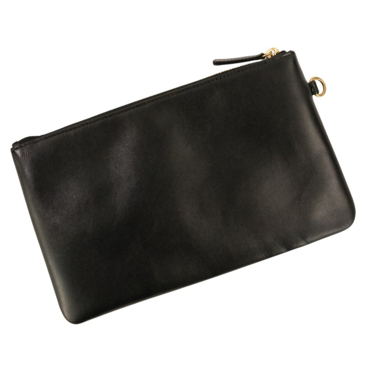 Chanel Black Leather Pouch Shoulder Bag (Pre-Owned)