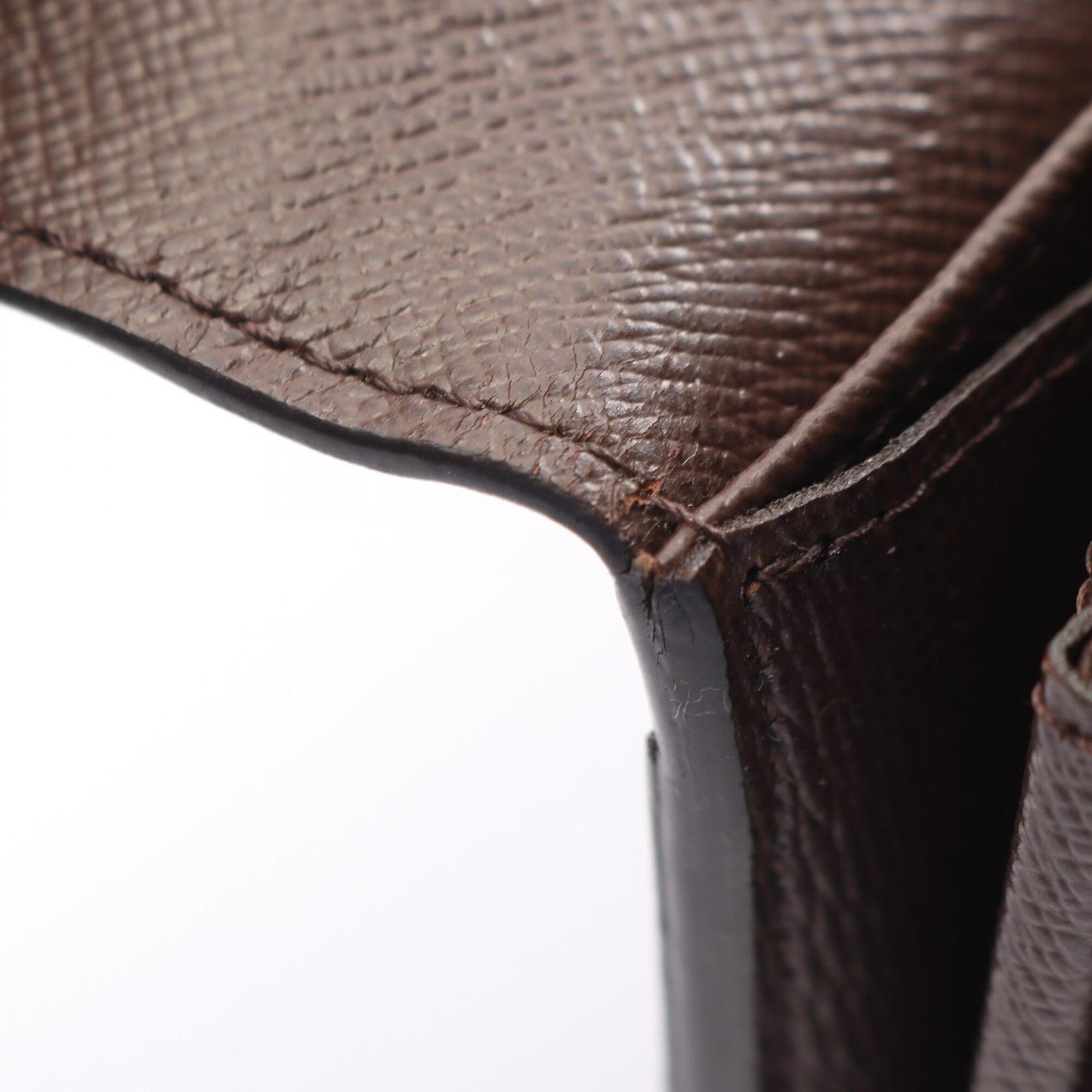 Louis Vuitton Brown Leather Pvc Long Wallet (Bi-Fold) (Pre-Owned)