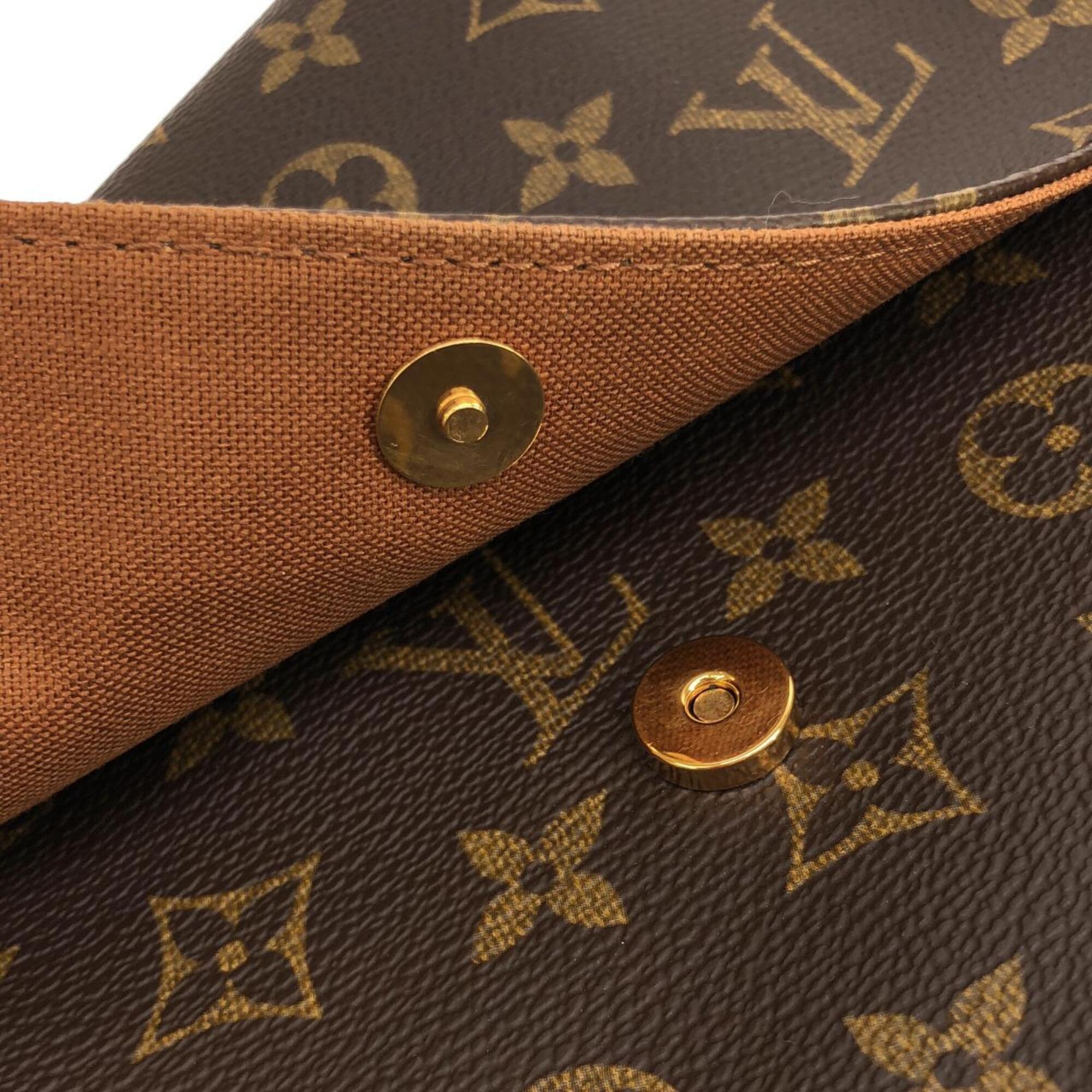 Louis Vuitton Marron Coated Canvas Shoulder Bag (Pre-Owned)