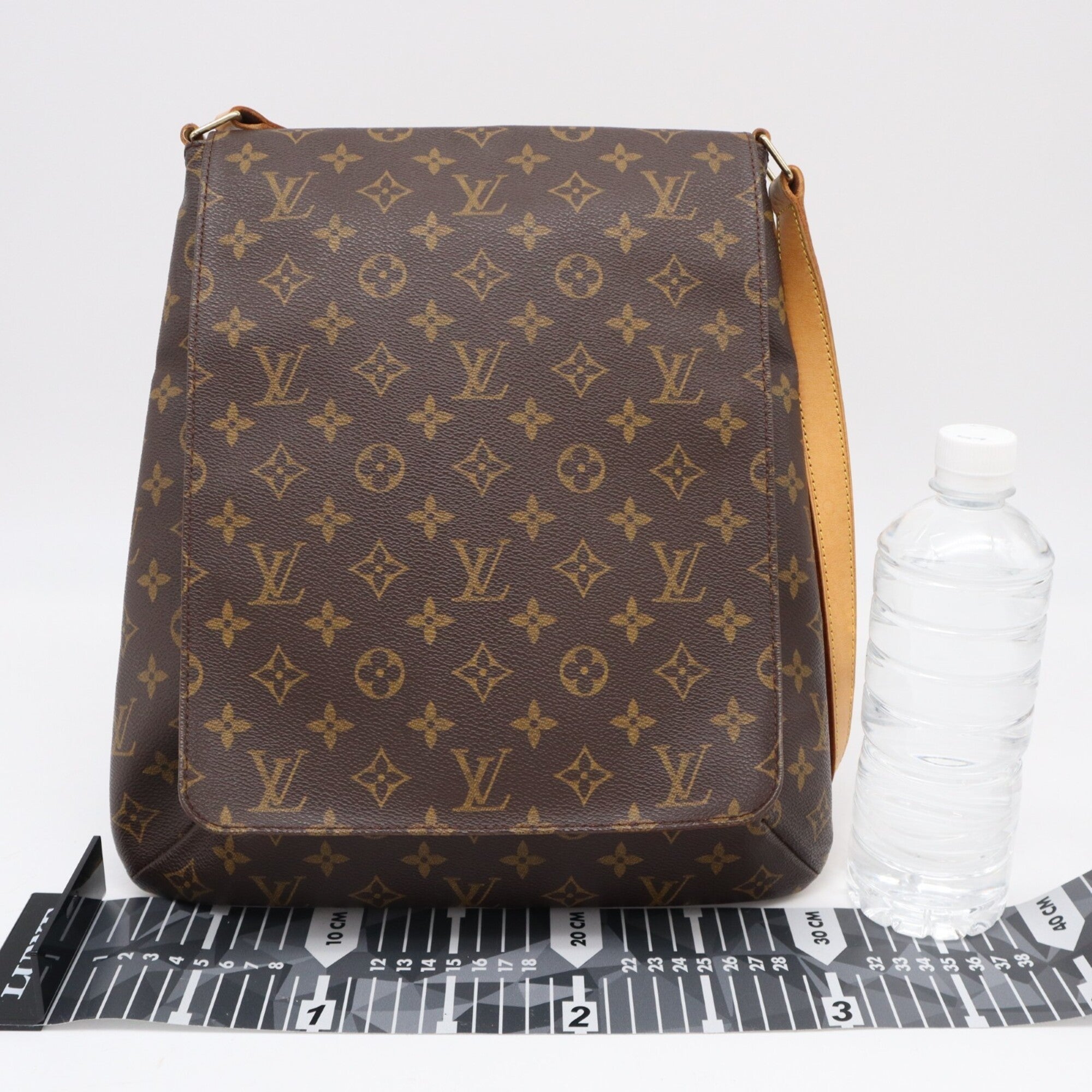 Louis Vuitton Monogram Beige Brown Coated Canvas Leather Shoulder Bag (Pre-Owned)